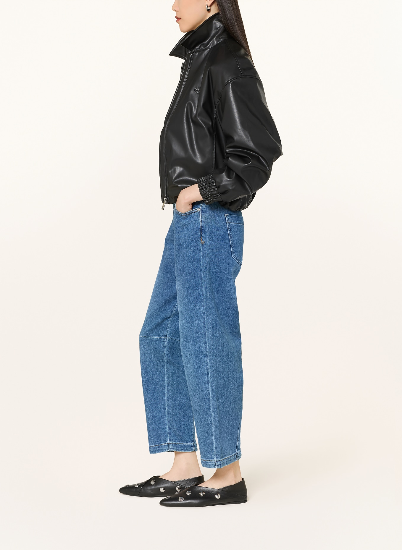 Buena Vista Barrel-leg jeans: 6253 mid stone