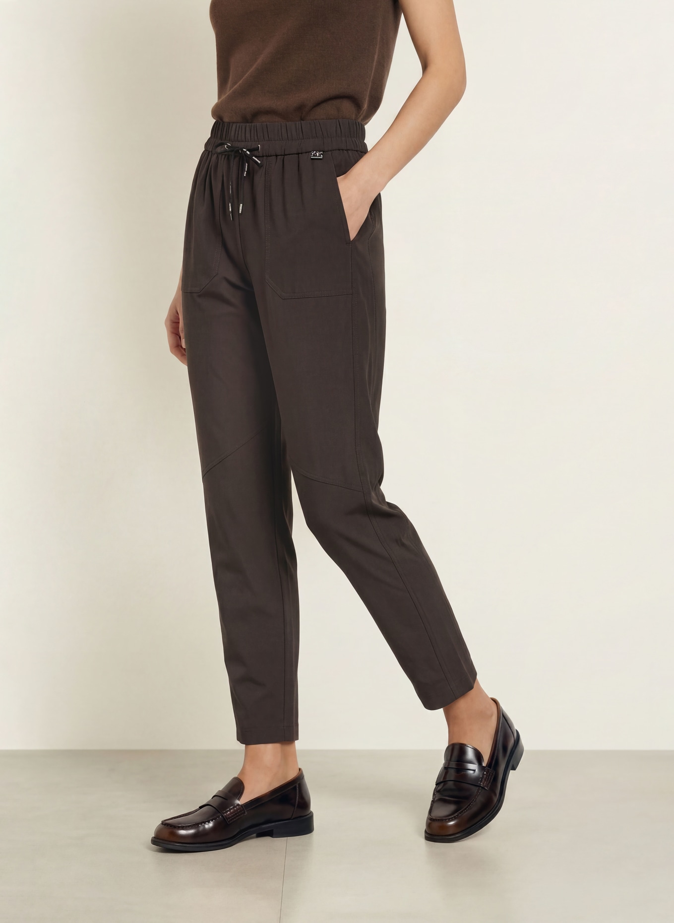 MARC CAIN 7/8-length jogging-style pants: 698 after dark