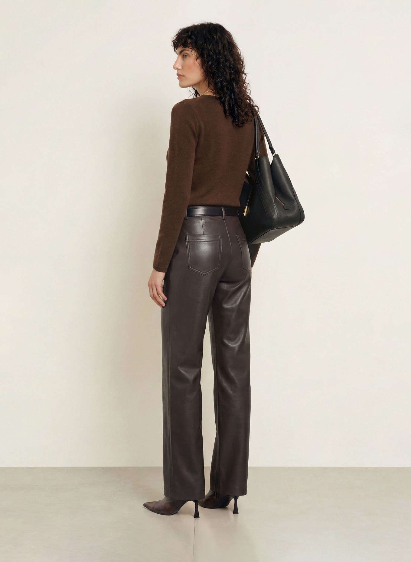 MARC CAIN Hose WARRI in Lederoptik: 698 after dark