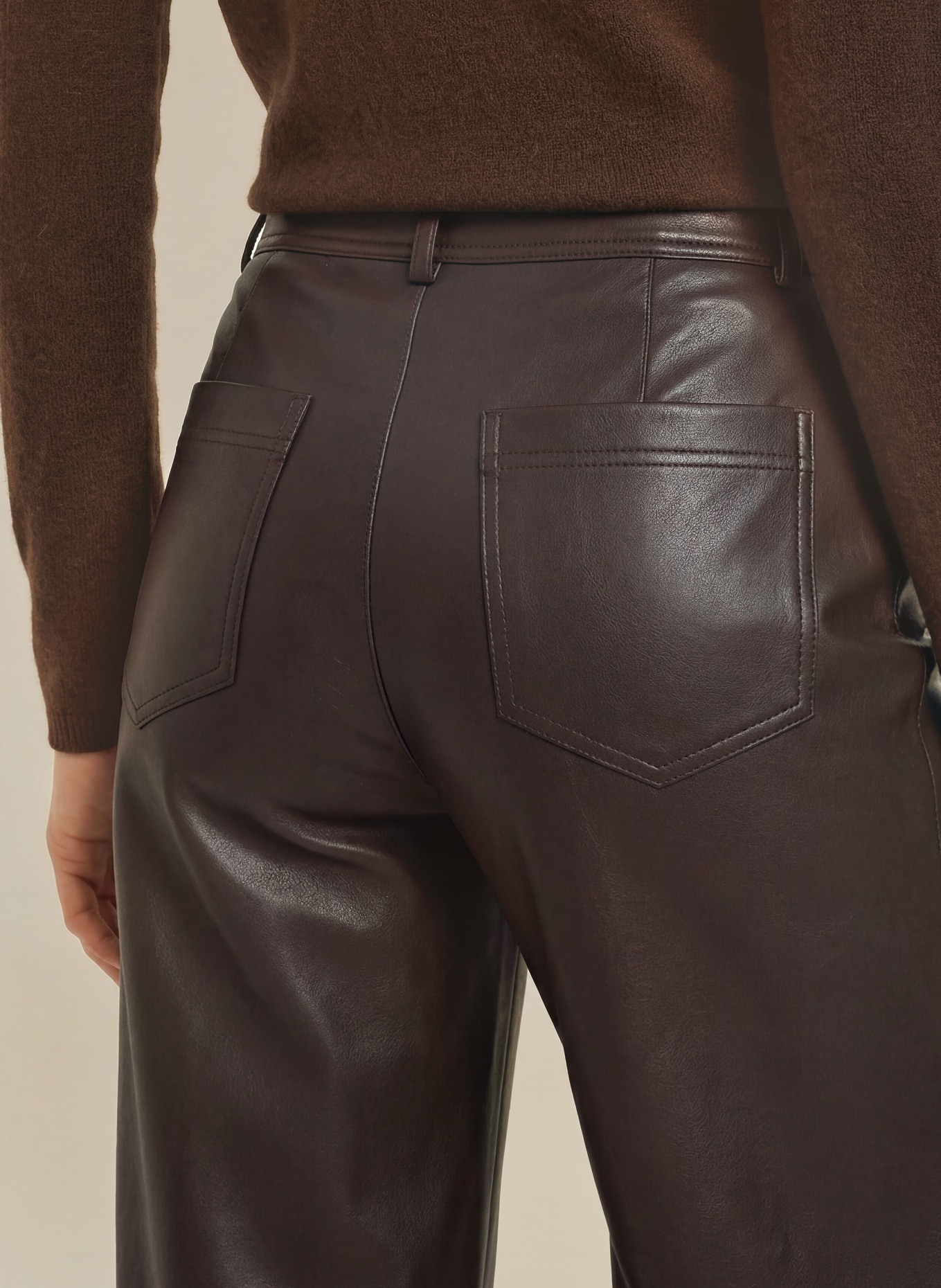 MARC CAIN Hose WARRI in Lederoptik: 698 after dark