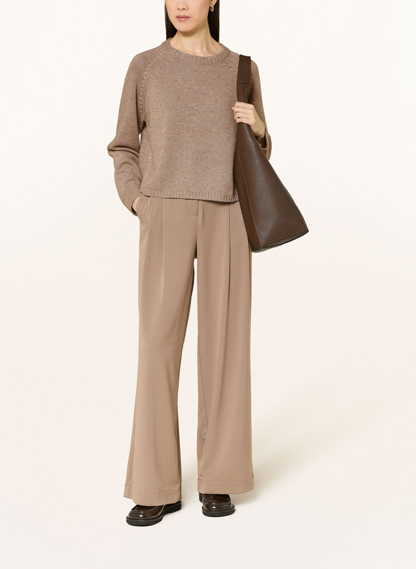 darling harbour Pullover: Taupe Melange / Grey Melange