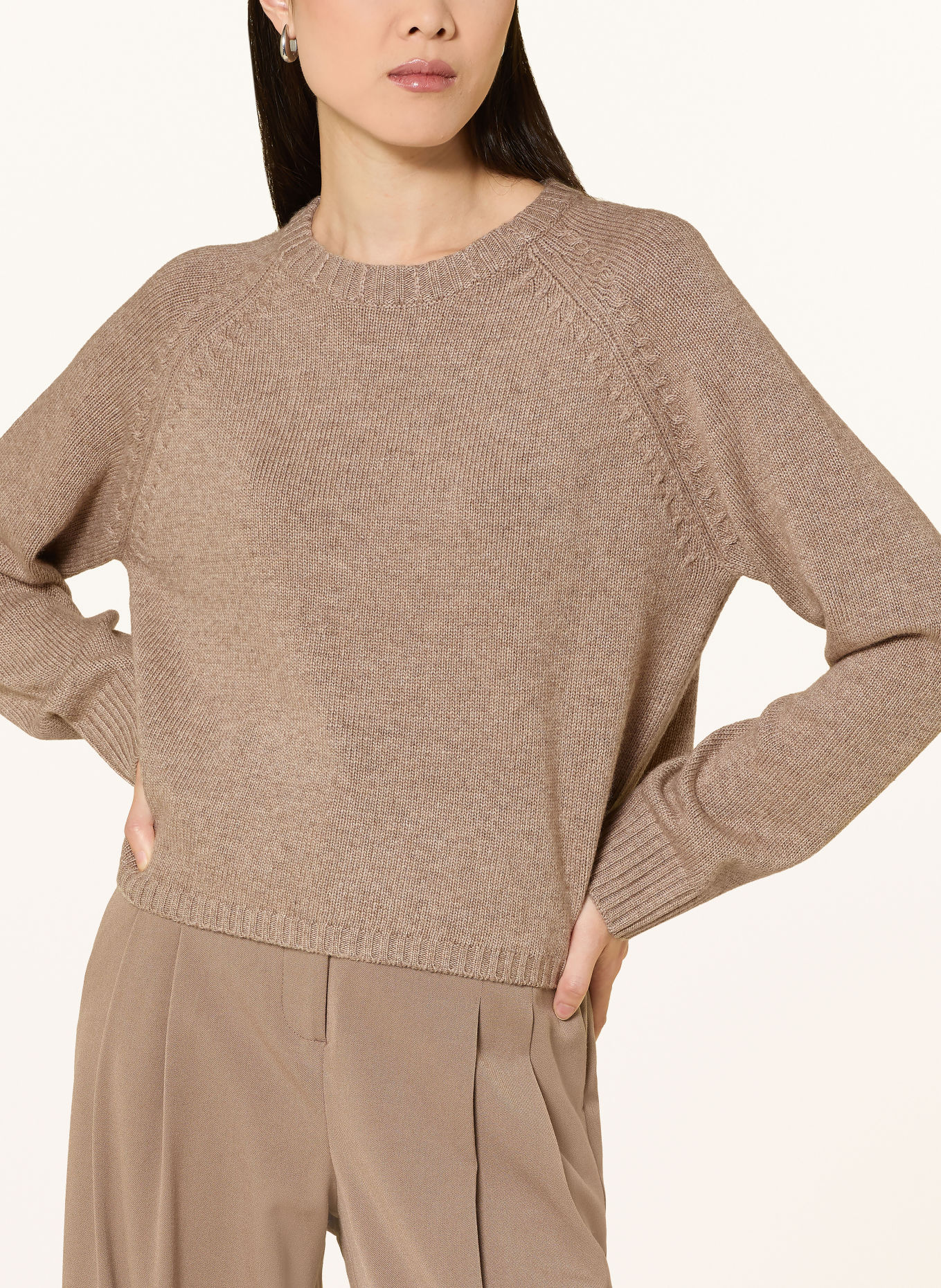 darling harbour Pullover: Taupe Melange / Grey Melange