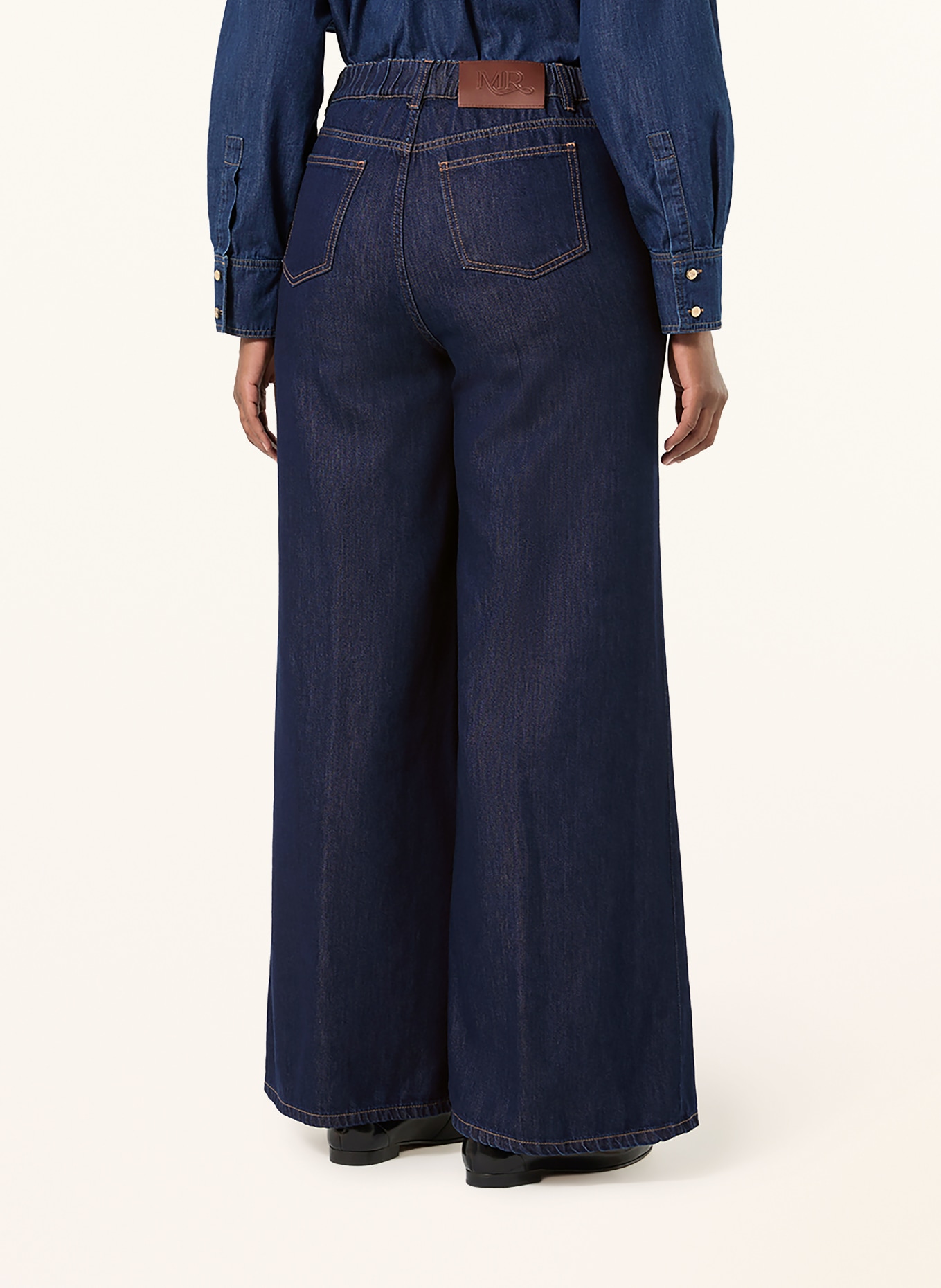 MARINA RINALDI Jeansy wide leg FEROCE: 002 MIDNIGHTBLUE