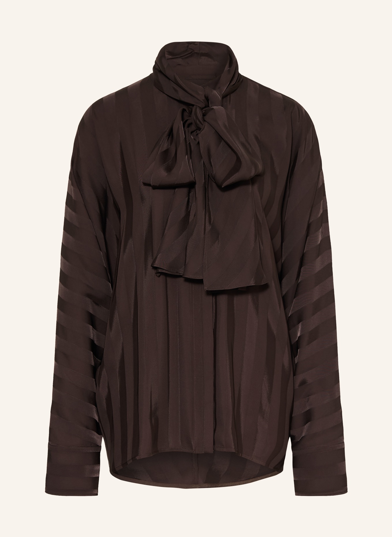 SPORTMAX Schluppenbluse CORSARO aus Satin: DUNKELGRAU