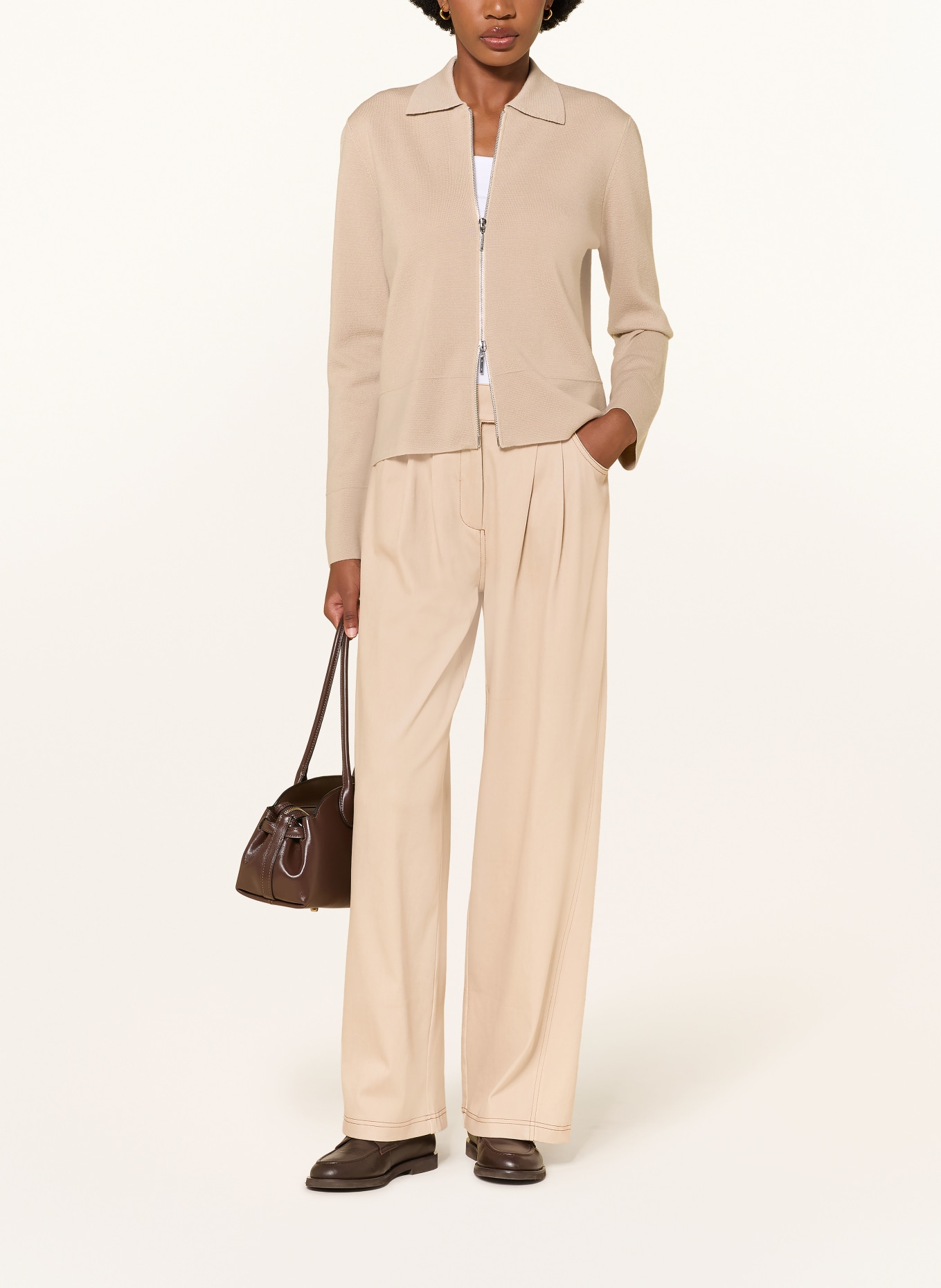 MM by Max Mara Marlene-broek GESTRO in jeanslook: BEIGE