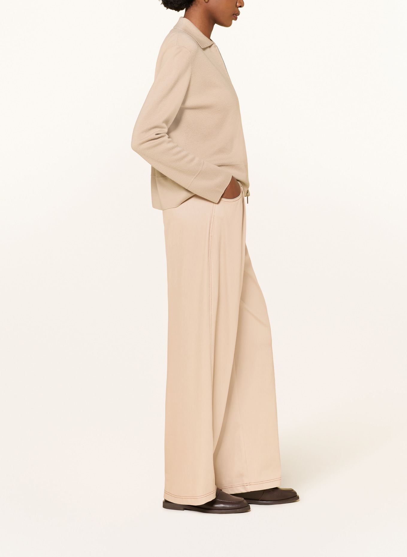 MM by Max Mara Marlene-broek GESTRO in jeanslook: BEIGE