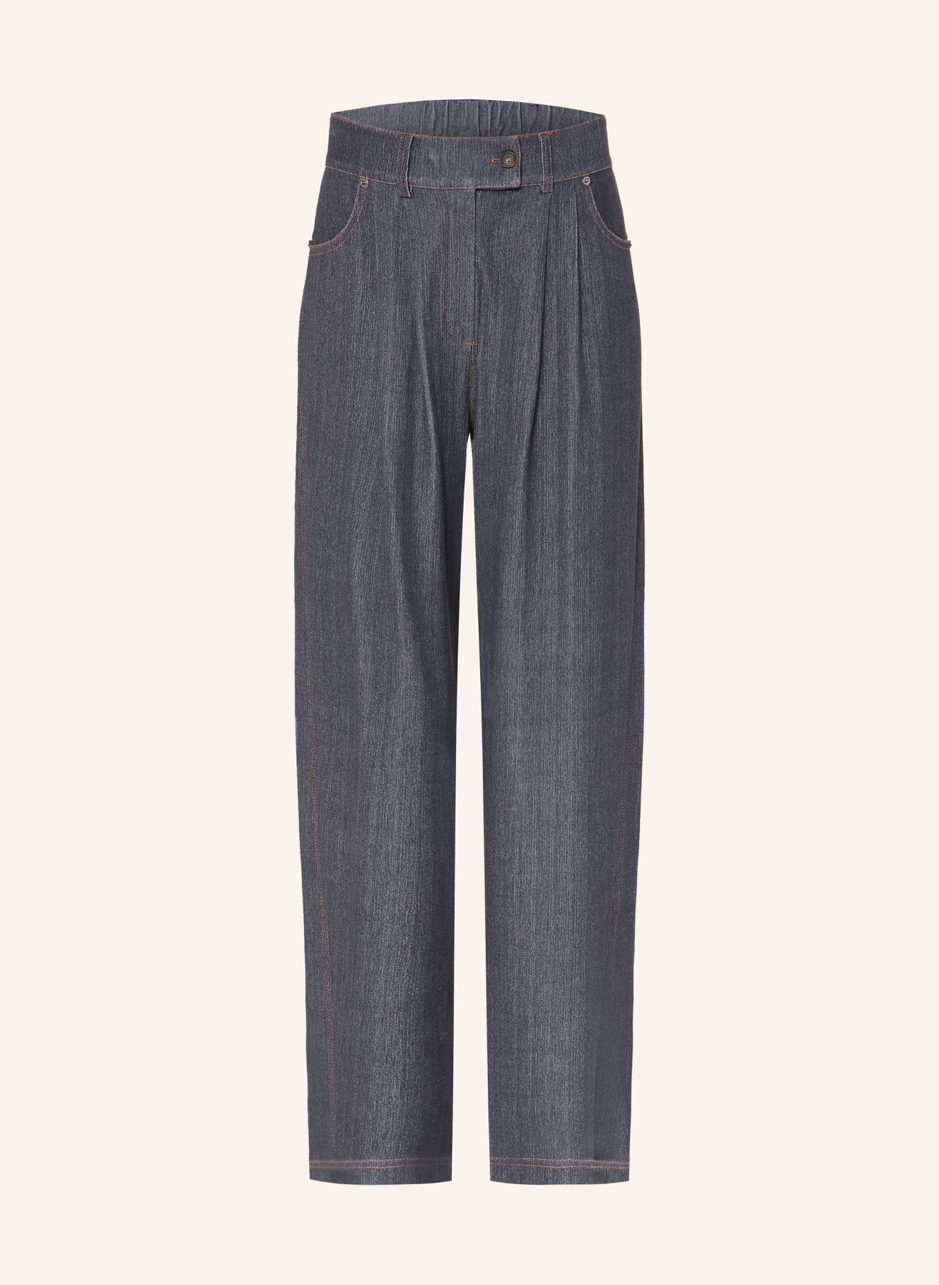 MM by Max Mara Marlenehose GESTRO in Jeansoptik: DUNKELBLAU