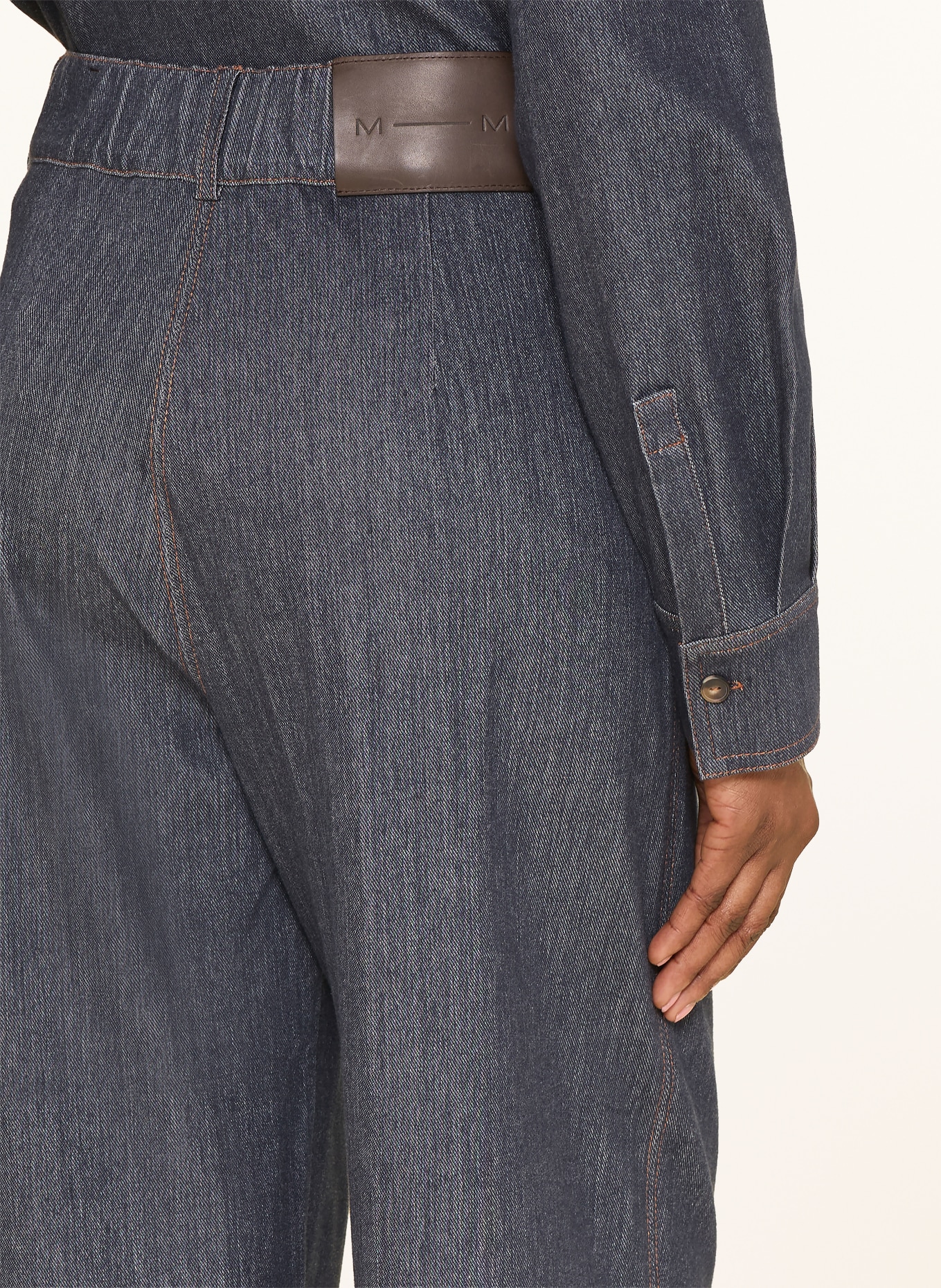 MM by Max Mara Marlenehose GESTRO in Jeansoptik: DUNKELBLAU
