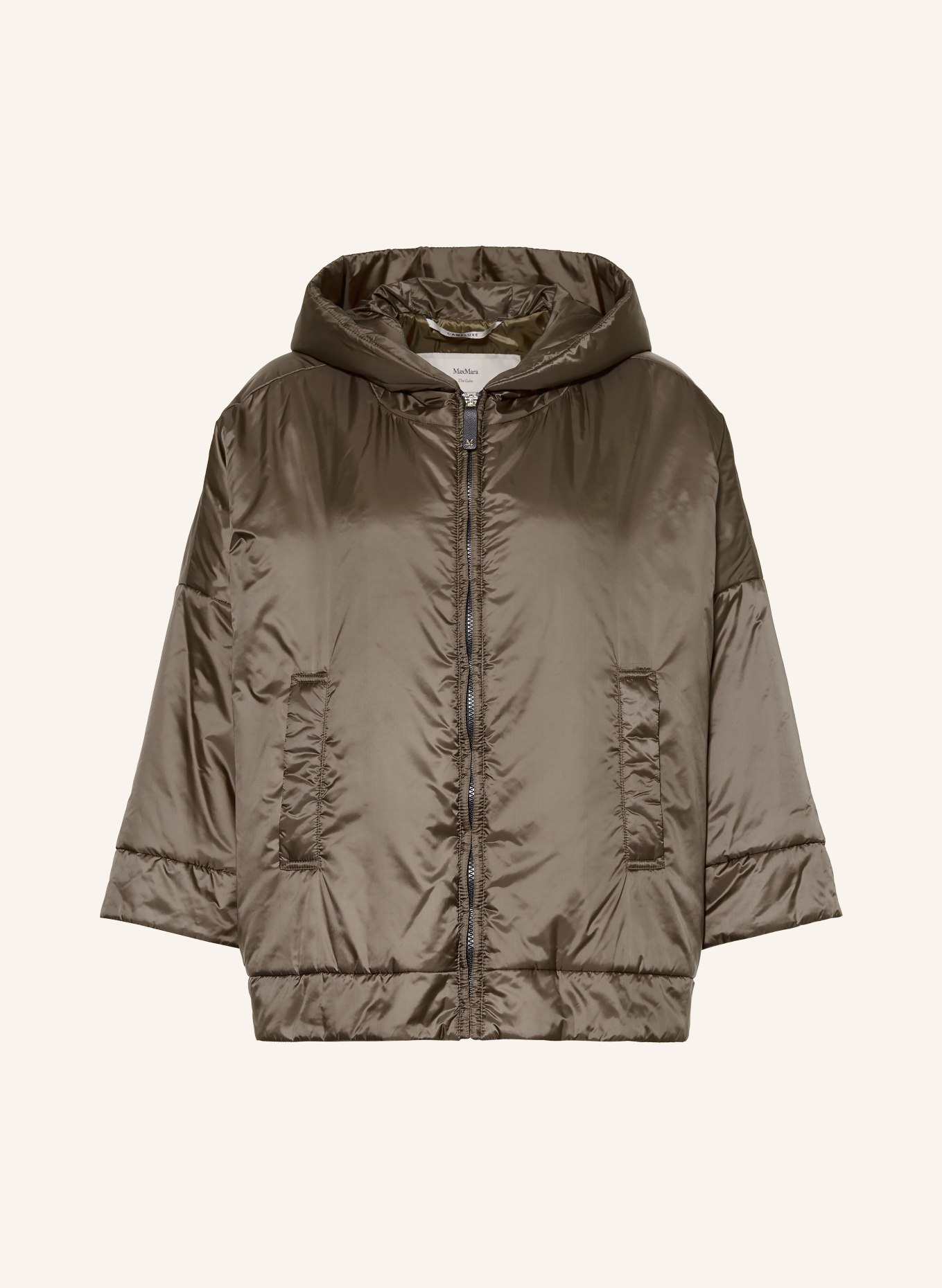 Max Mara The Cube FIORE-jas met 3/4-mouwen: BRUIN