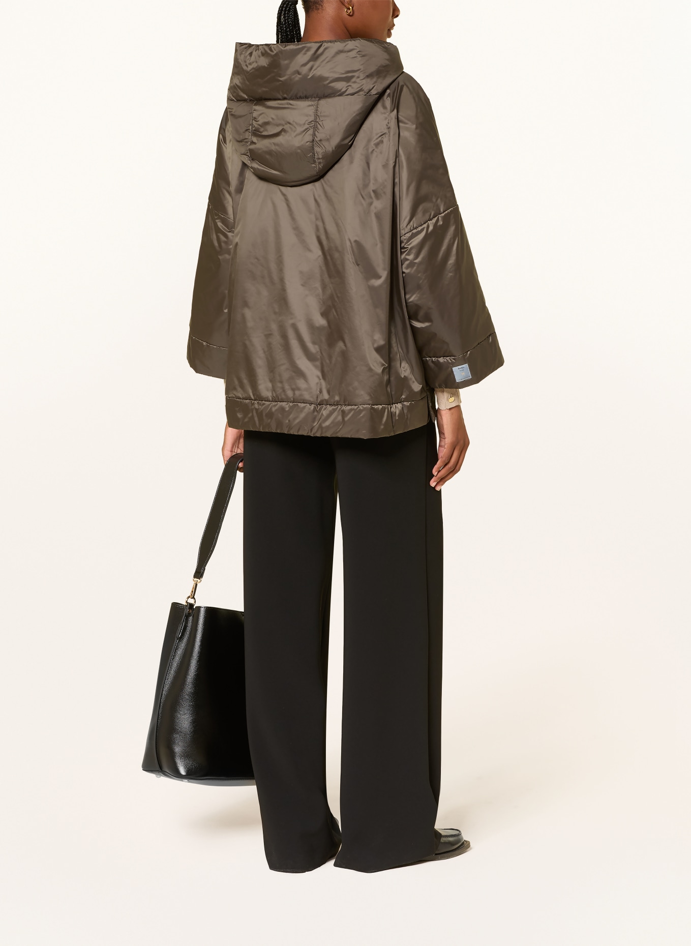 Max Mara The Cube FIORE-jas met 3/4-mouwen: BRUIN