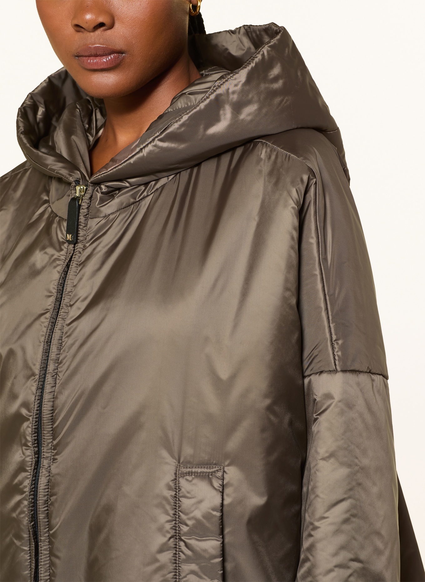Max Mara The Cube FIORE-jas met 3/4-mouwen: BRUIN