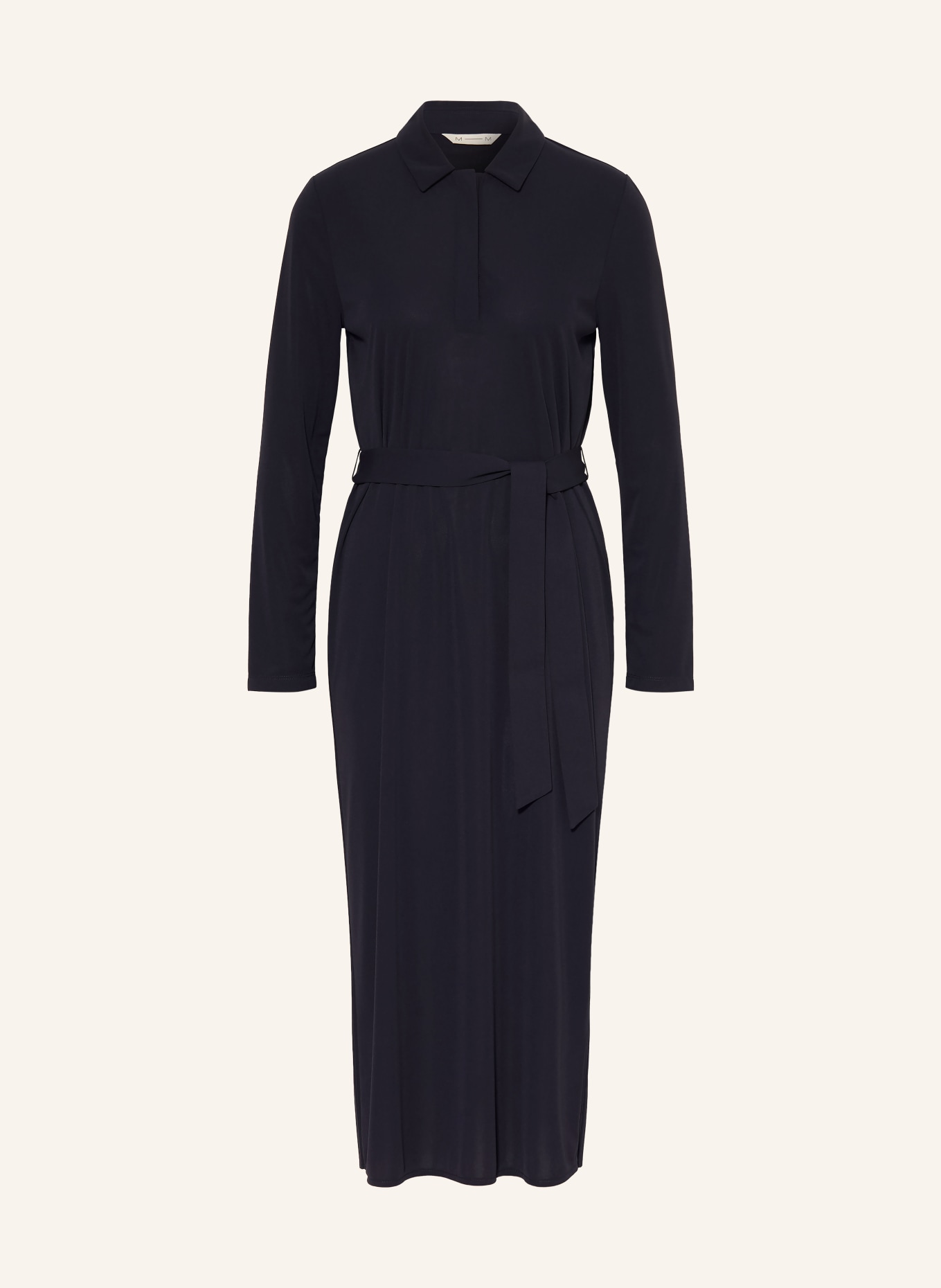 MM by Max Mara Sukienka koszulowa FRAGOLA z dżerseju z plisami: GRANATOWY