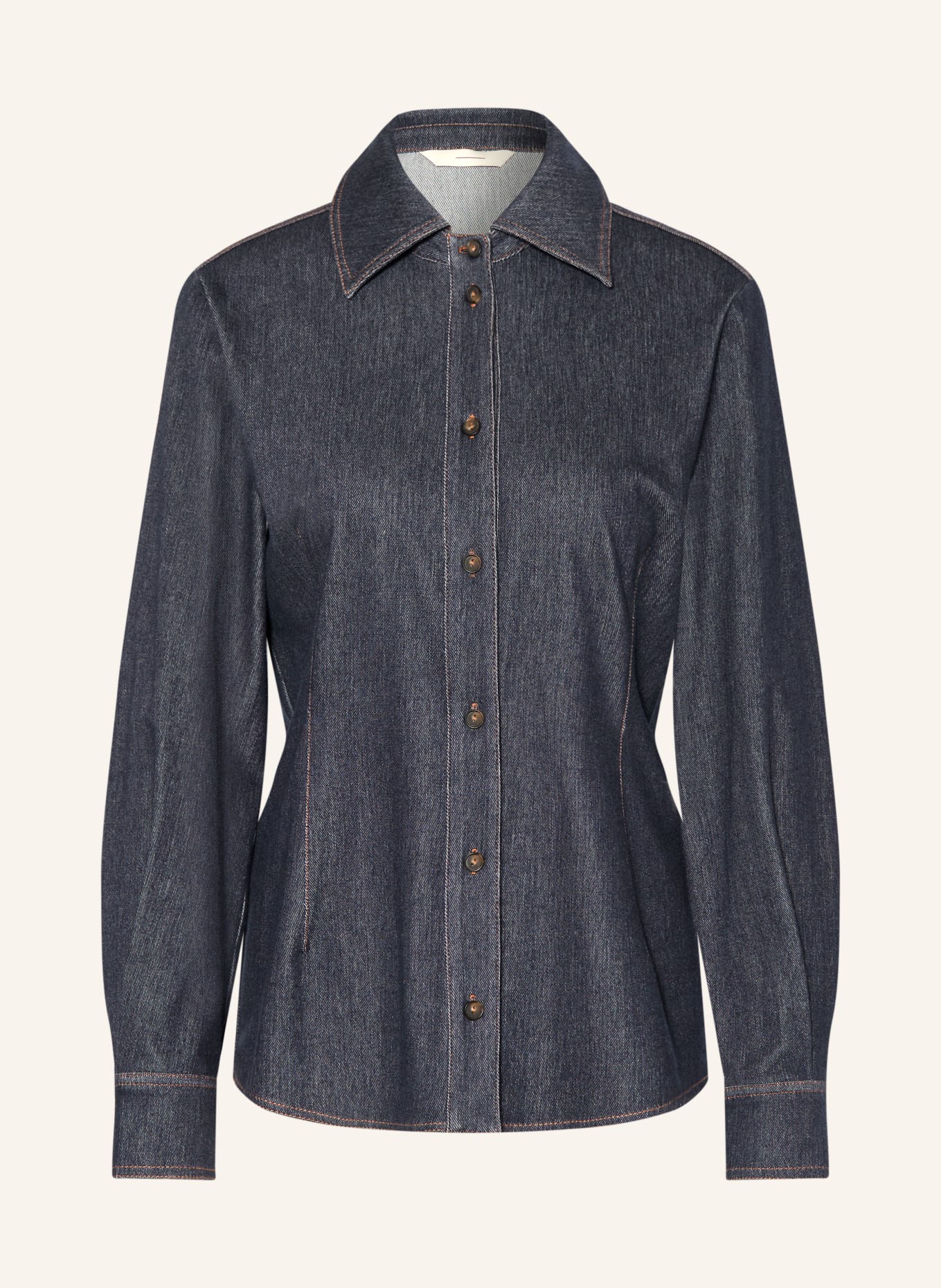 MM by Max Mara Hemdbluse RAFIA in Jeansoptik: DUNKELBLAU