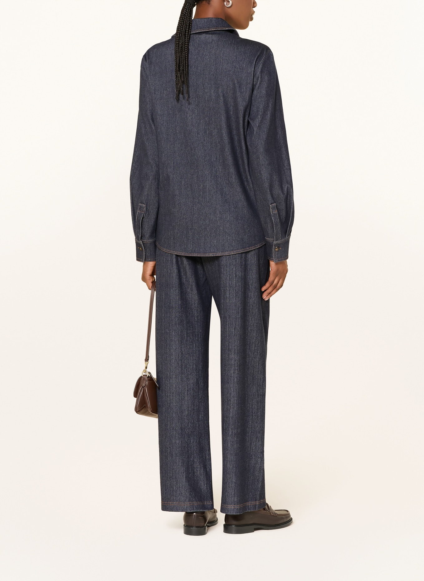 MM by Max Mara Hemdbluse RAFIA in Jeansoptik: DUNKELBLAU