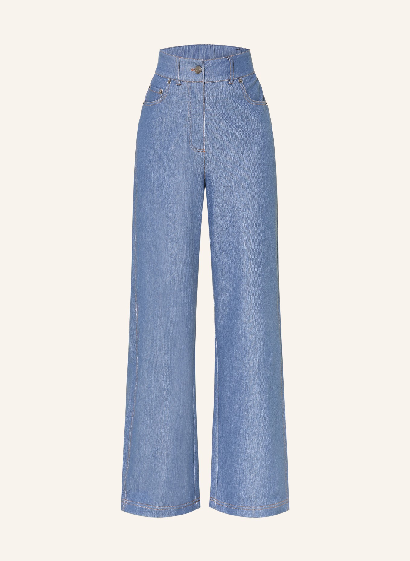 MM by Max Mara Marlene-broek EMIRO in jeanslook: BLAUW