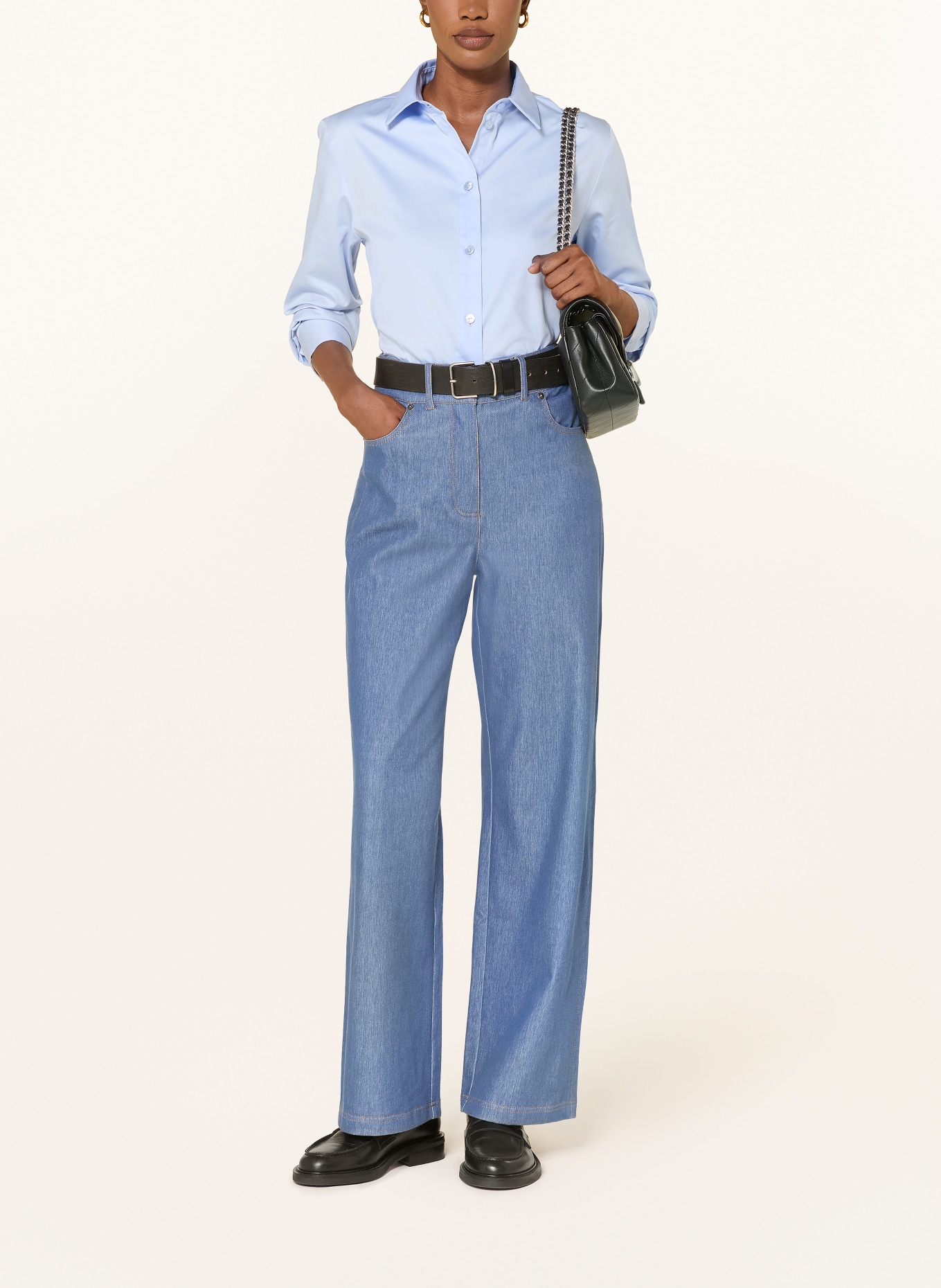 MM by Max Mara Marlene-broek EMIRO in jeanslook: BLAUW