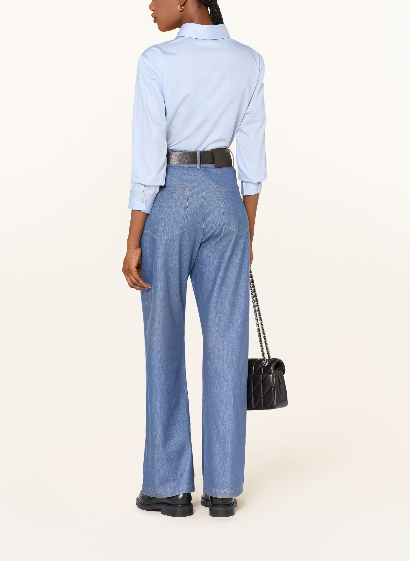 MM by Max Mara Marlene-broek EMIRO in jeanslook: BLAUW