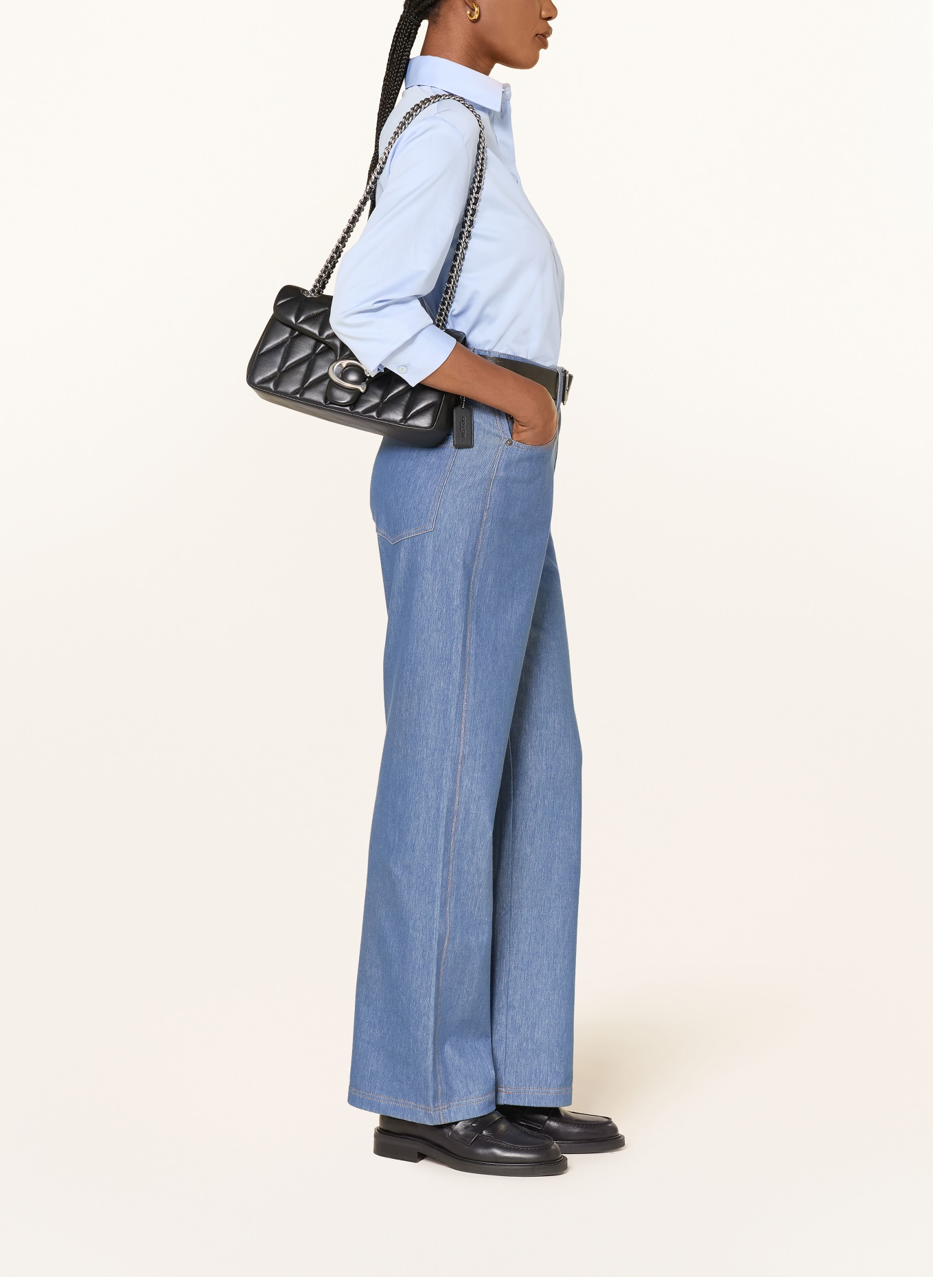 MM by Max Mara Marlene-broek EMIRO in jeanslook: BLAUW