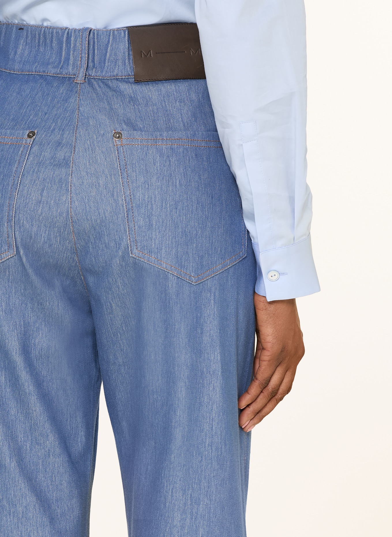 MM by Max Mara Marlene-broek EMIRO in jeanslook: BLAUW