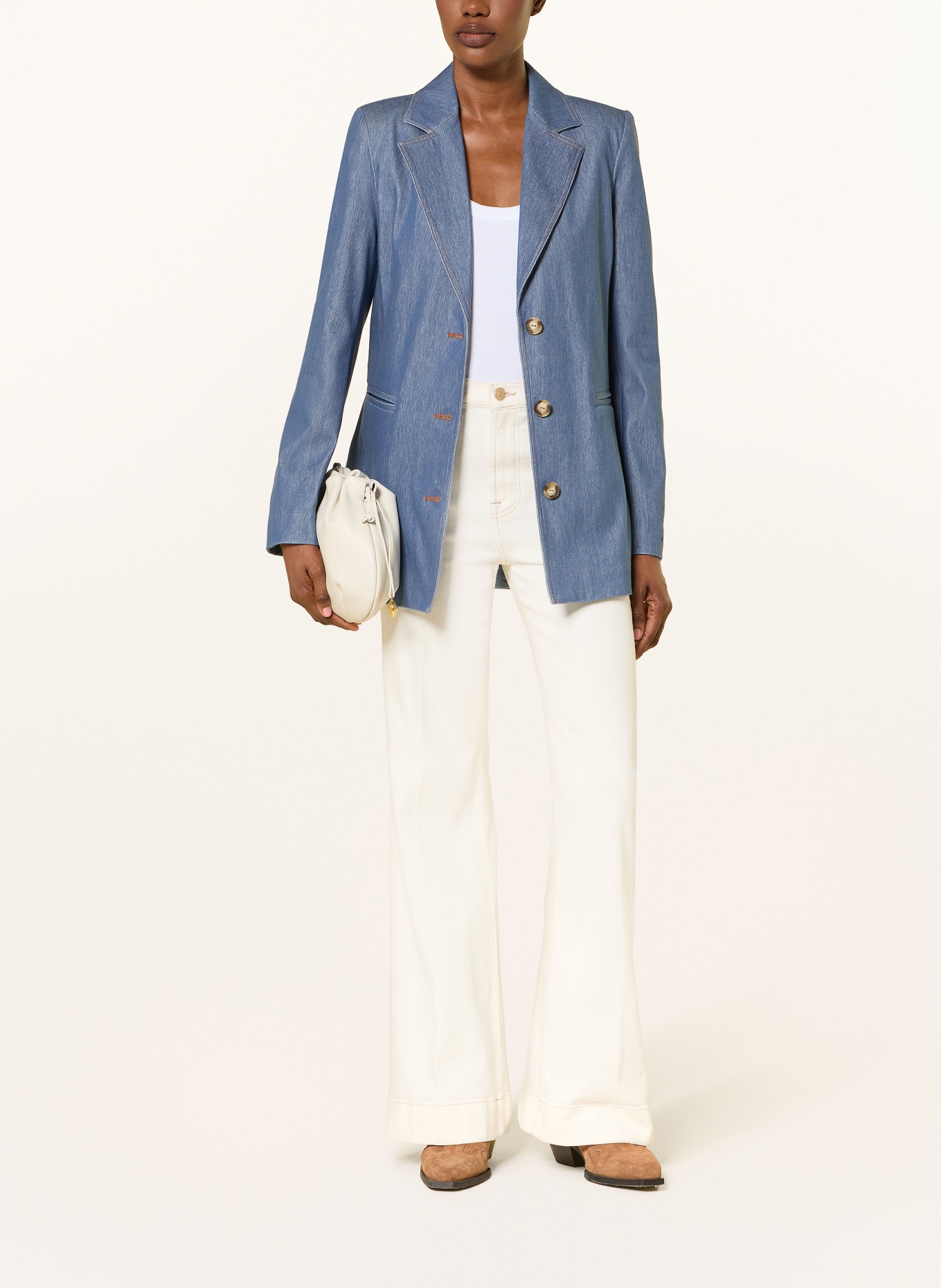 MM by Max Mara Blazer ODISSEA in jeanslook: BLAUW