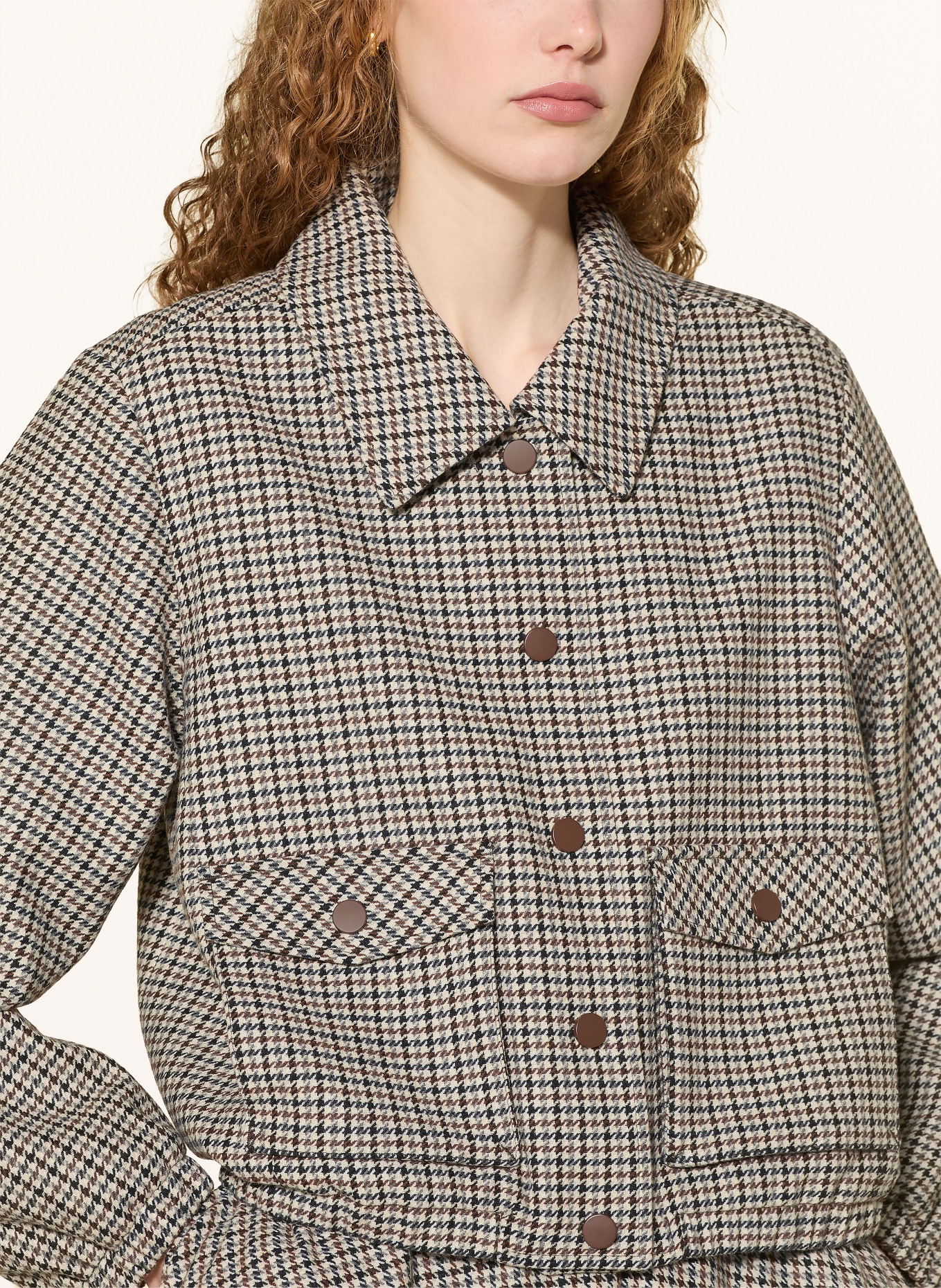 darling harbour Bomb jacket: BEIGE / BROWN