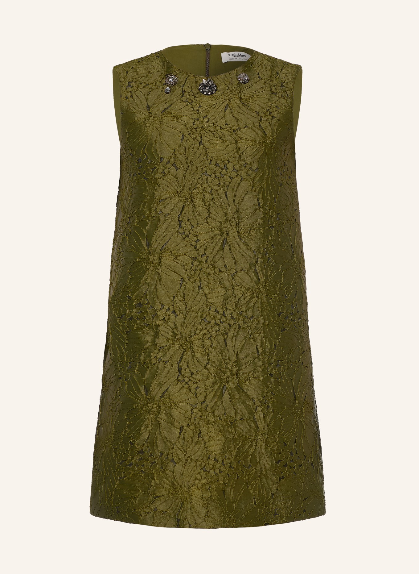 S Max Mara Cocktailkleid AFFARI mit Schmucksteinen: OLIV