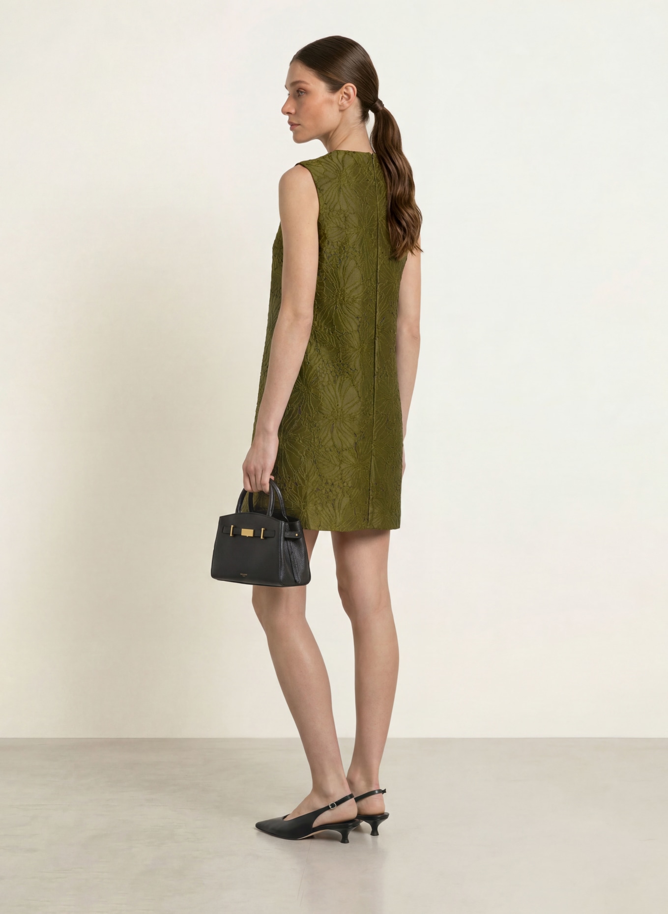 S Max Mara Cocktailkleid AFFARI mit Schmucksteinen: OLIV