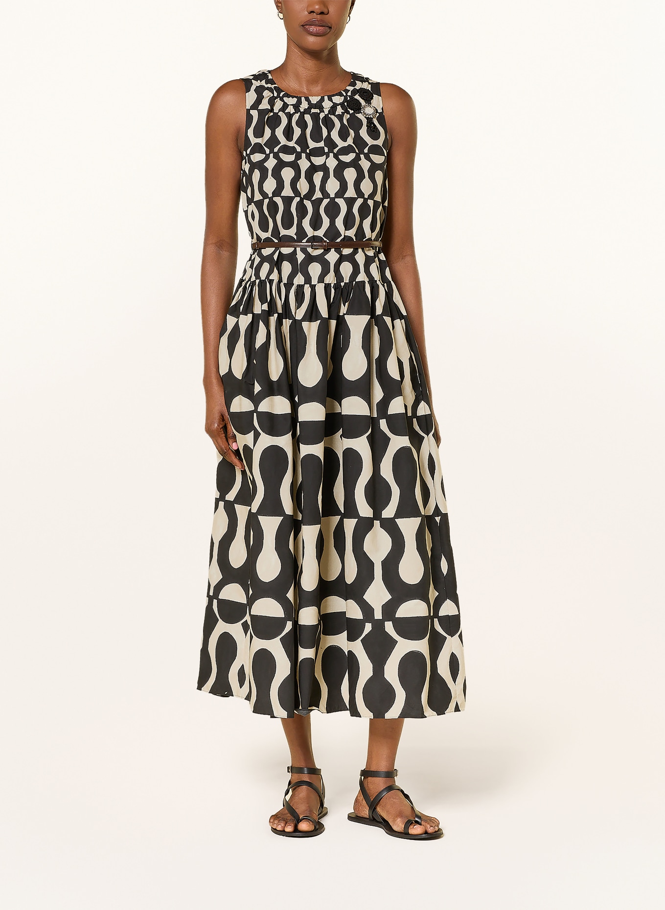 S Max Mara Kleid STMSALATO: SCHWARZ / CREME