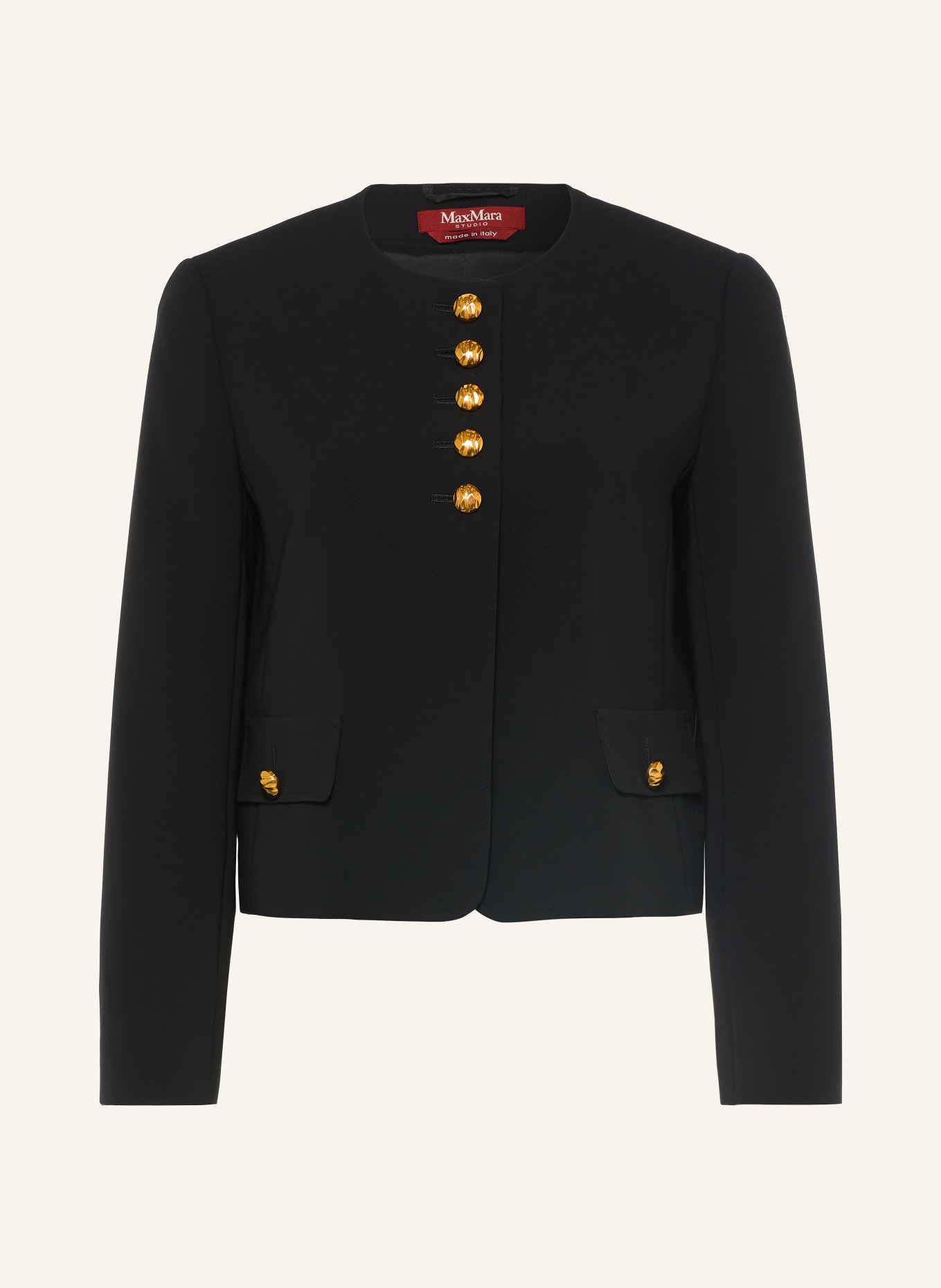 Max Mara STUDIO Kastenjacke PANIERE: SCHWARZ