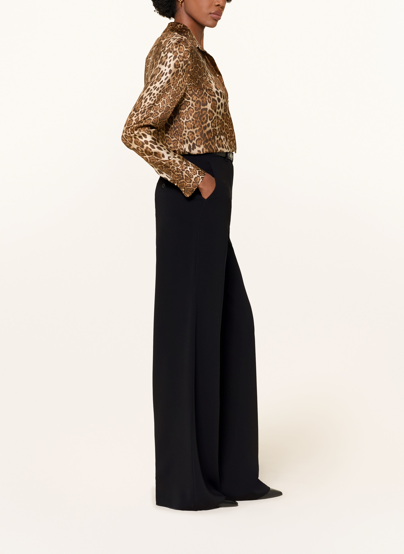Max Mara STUDIO Marlene kalhoty AMICO: ČERNÁ