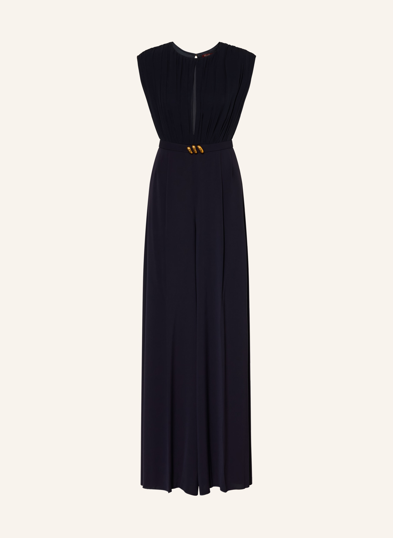 Max Mara STUDIO Jumpsuit GIUNCHI mit Seide: DUNKELBLAU