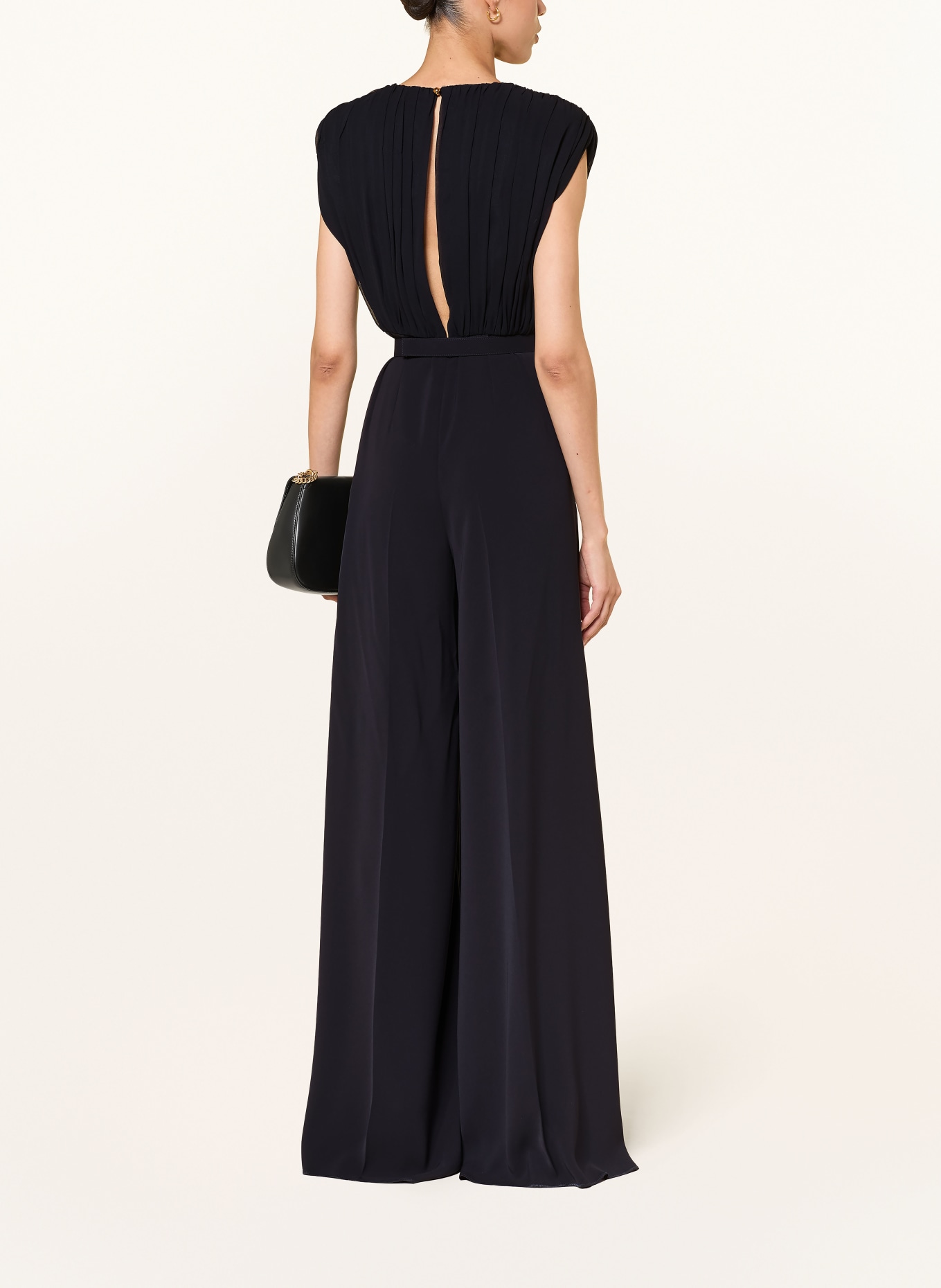 Max Mara STUDIO Jumpsuit GIUNCHI mit Seide: DUNKELBLAU
