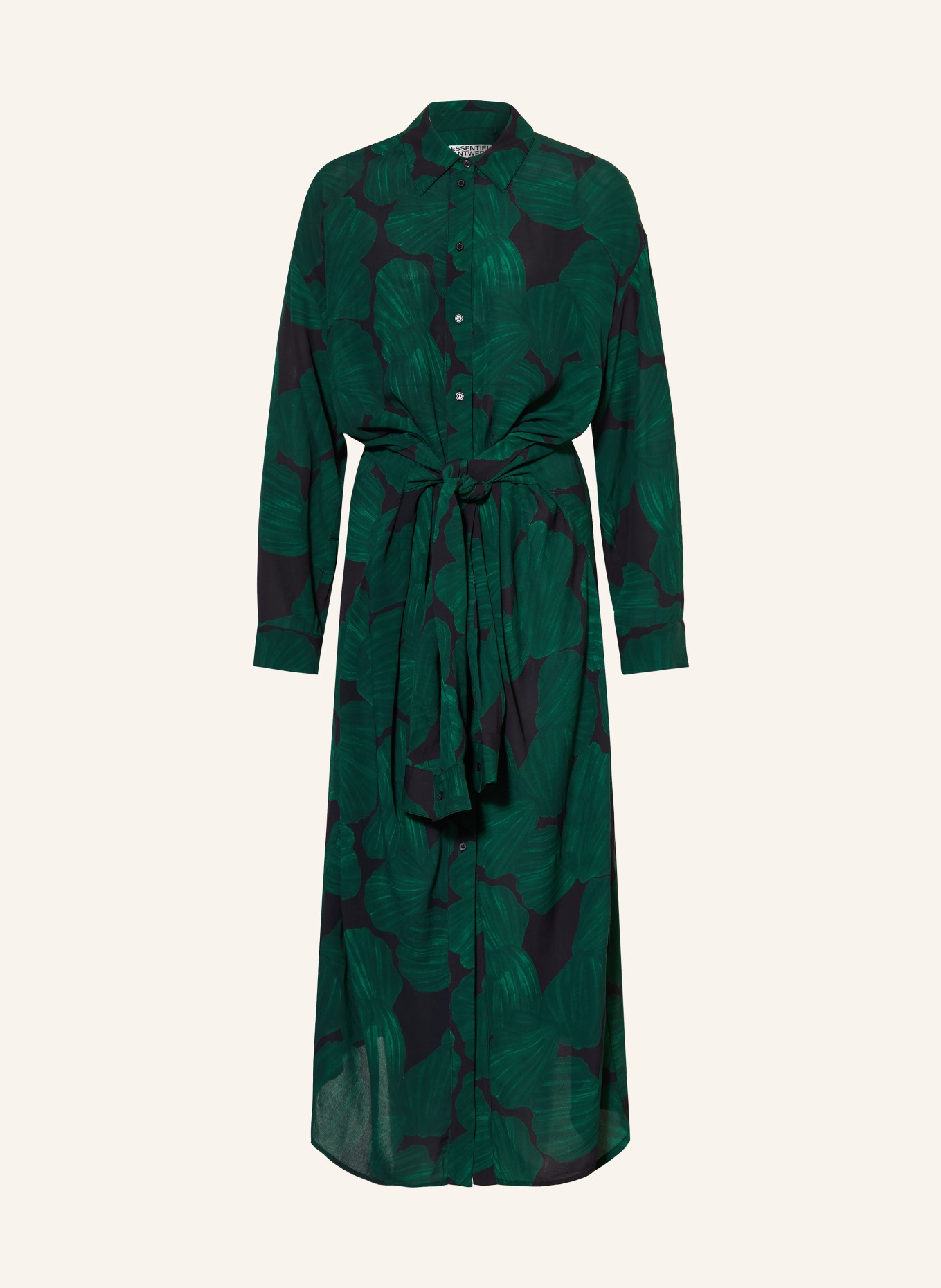 ESSENTIEL ANTWERP Blousejurk KAMILA: DONKERGROEN / DONKERBLAUW