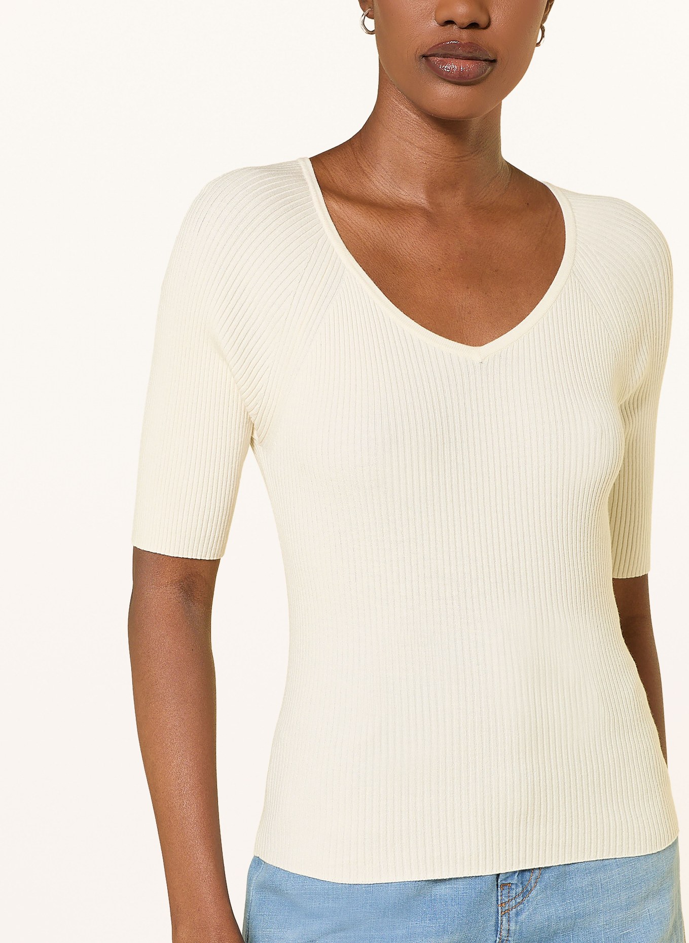 WEEKEND Max Mara T-shirt en maille TENENTE: ÉCRU