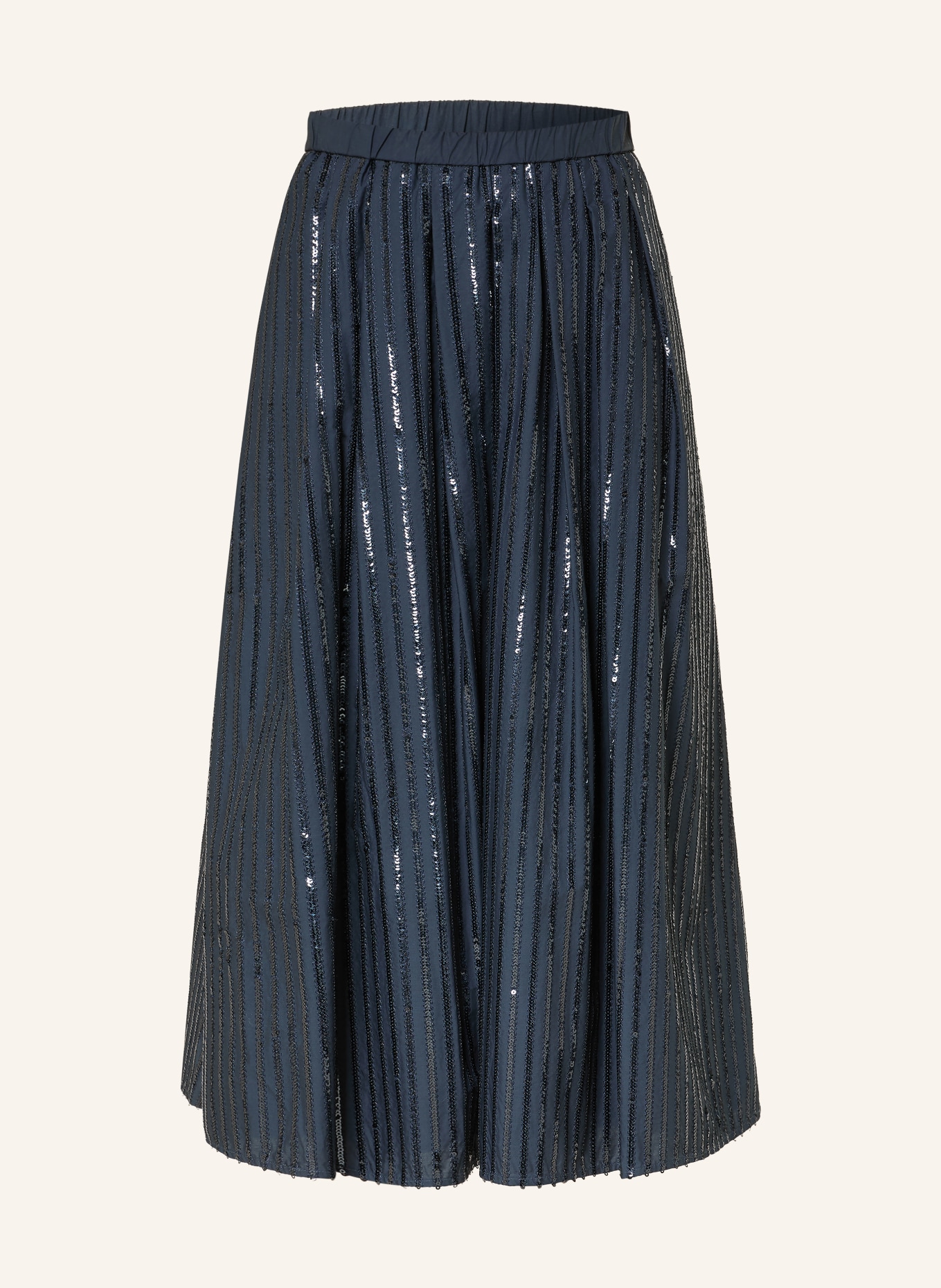 WEEKEND Max Mara Jupe FIORDI à paillettes: BLEU FONCÉ