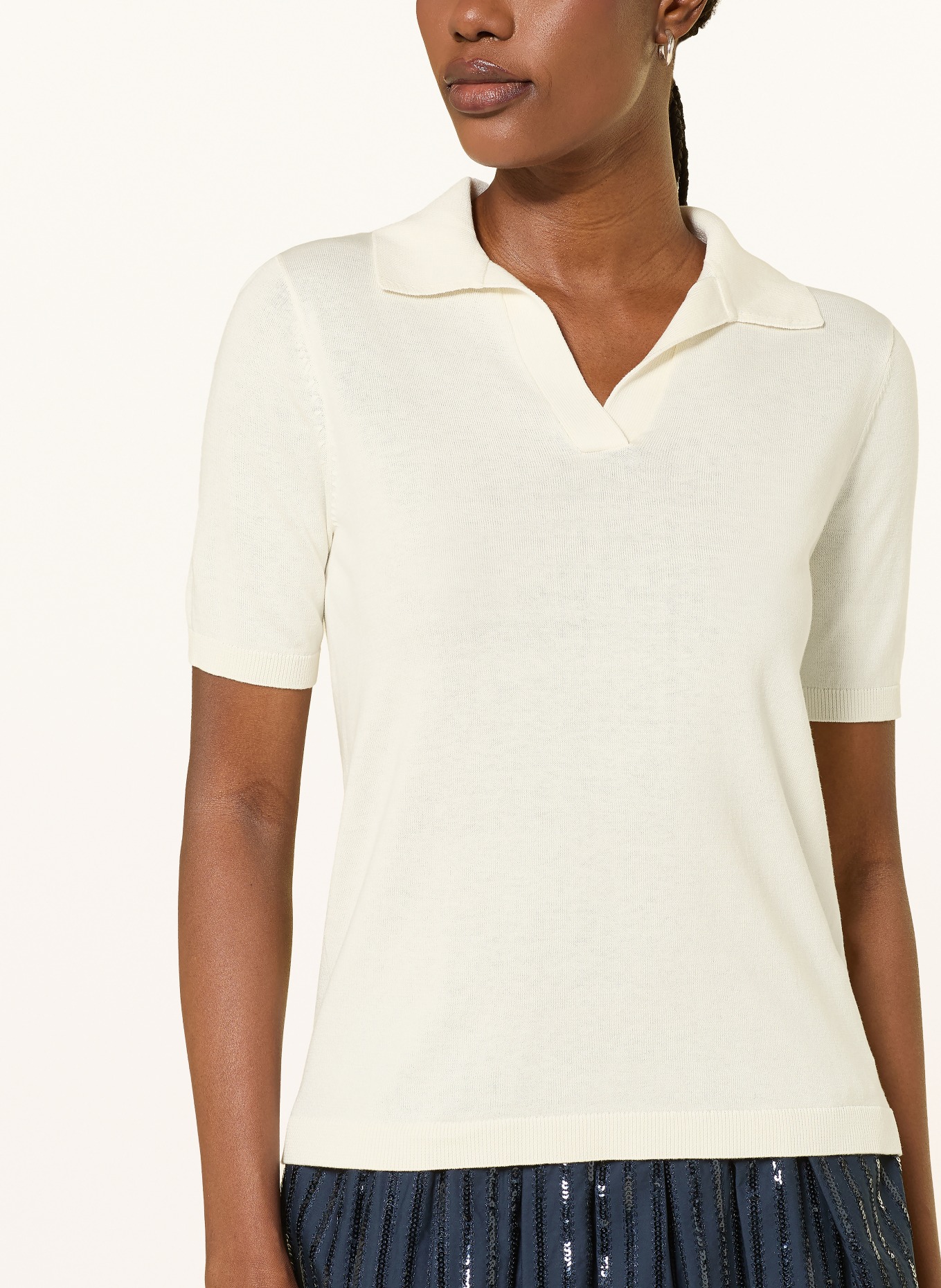 WEEKEND Max Mara Pletené polo tričko RONCOLO s hedvábím: REŽNÁ