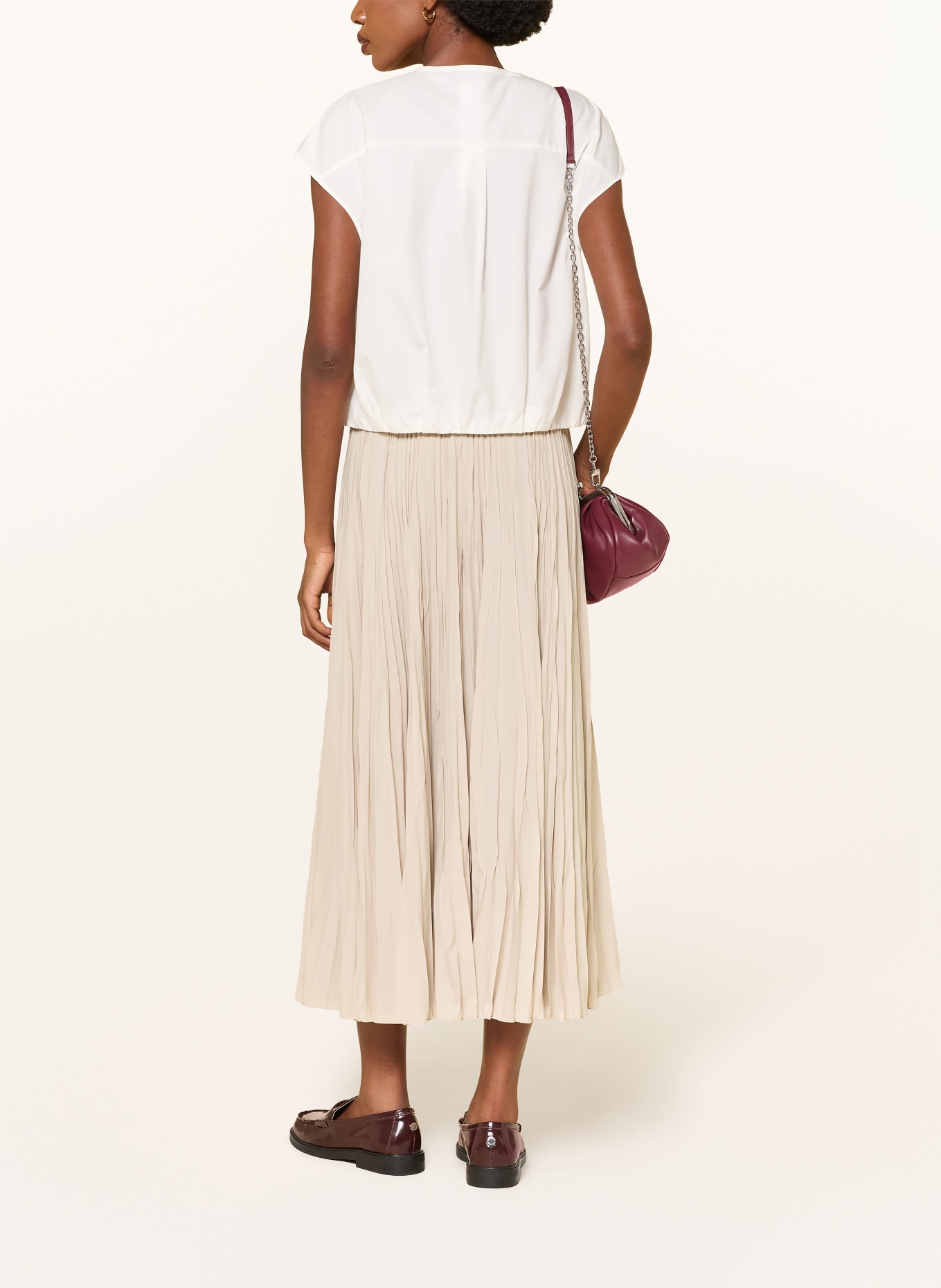 WEEKEND Max Mara Plooirok FOGGIA: BEIGE