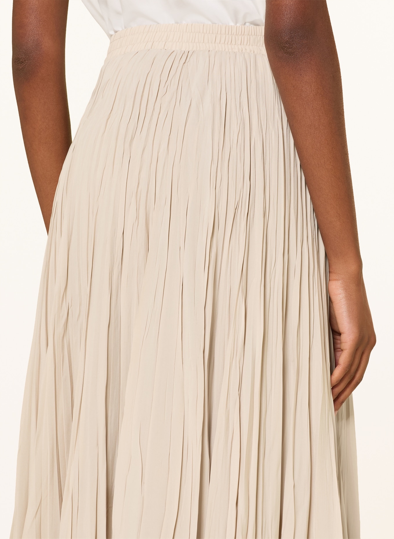WEEKEND Max Mara Plooirok FOGGIA: BEIGE