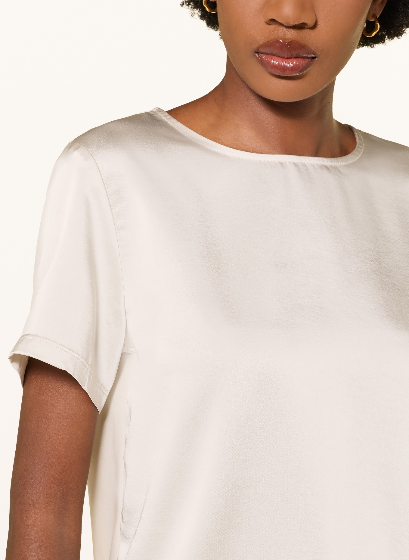 WEEKEND Max Mara Blusenshirt GIRLBERT im Materialmix: CREME