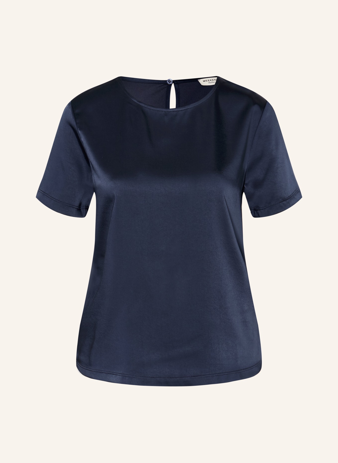 WEEKEND Max Mara Blouseshirt GIRLBERT in gemengde Materialien: DONKERBLAUW