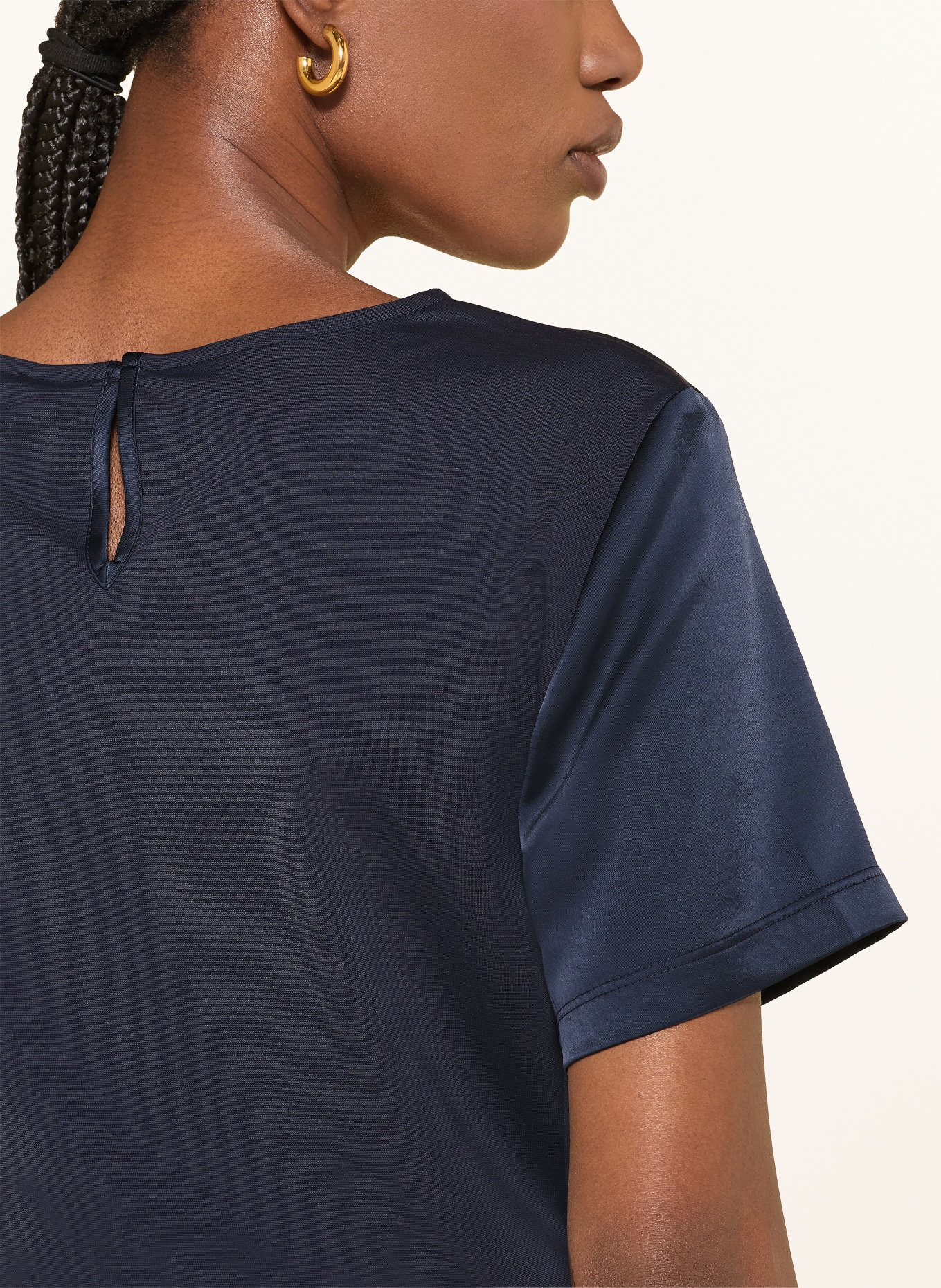 WEEKEND Max Mara Blouseshirt GIRLBERT in gemengde Materialien: DONKERBLAUW