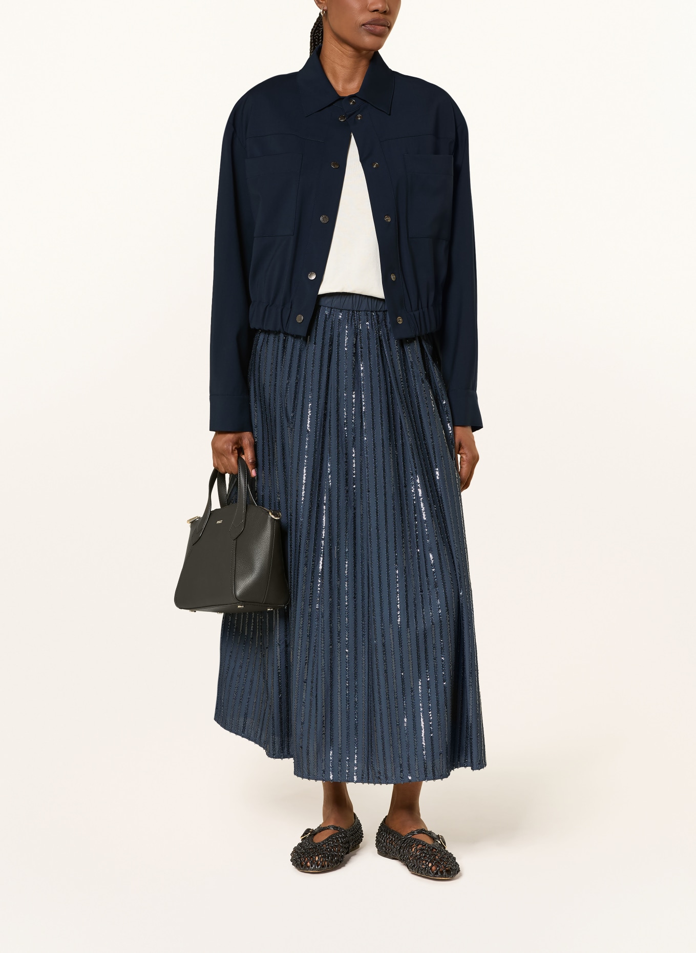 WEEKEND Max Mara Blouson DECANO: BLEU FONCÉ