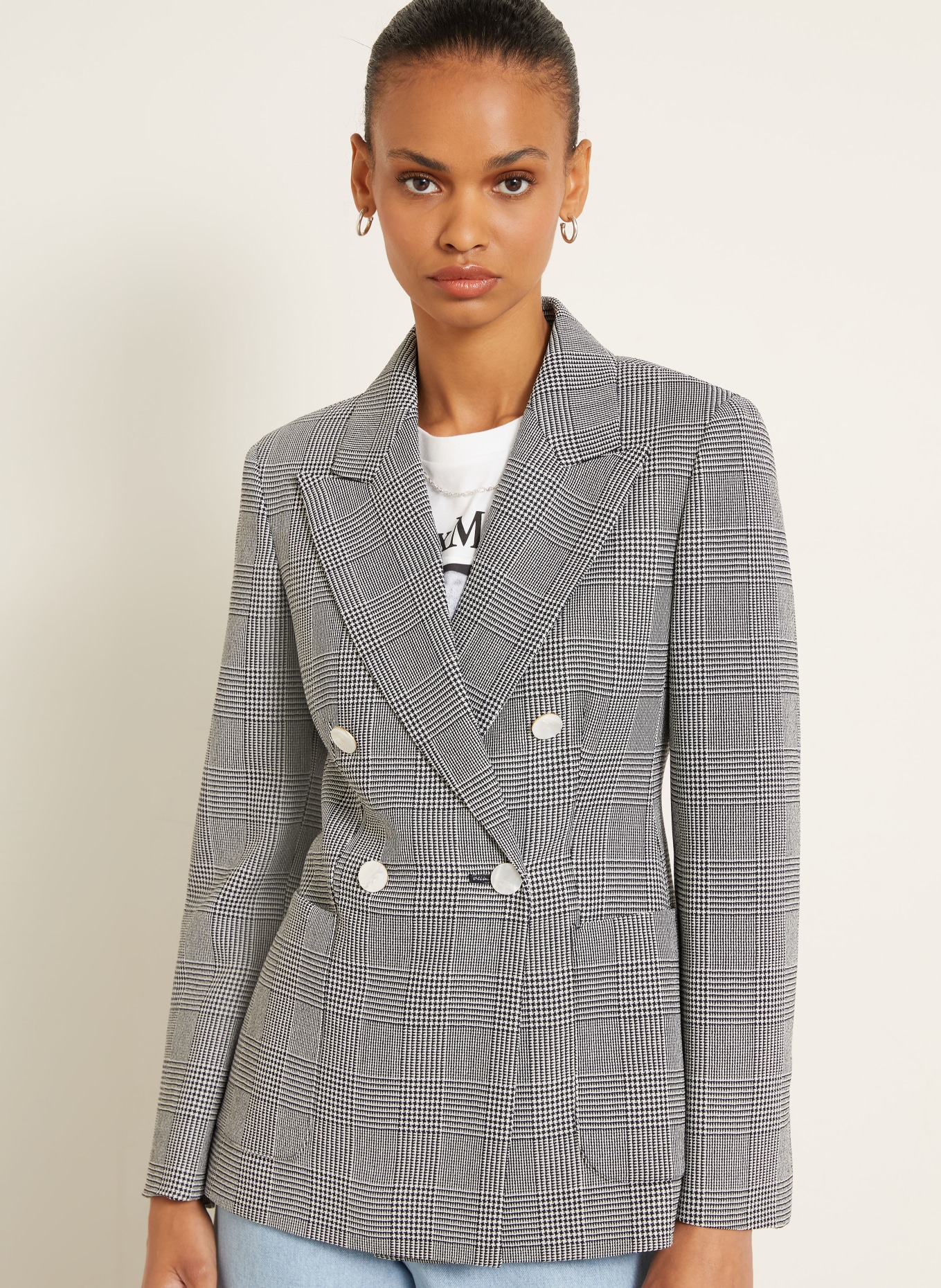 Max Mara Blazer ACCORDO: DUNKELBLAU / HELLGRAU