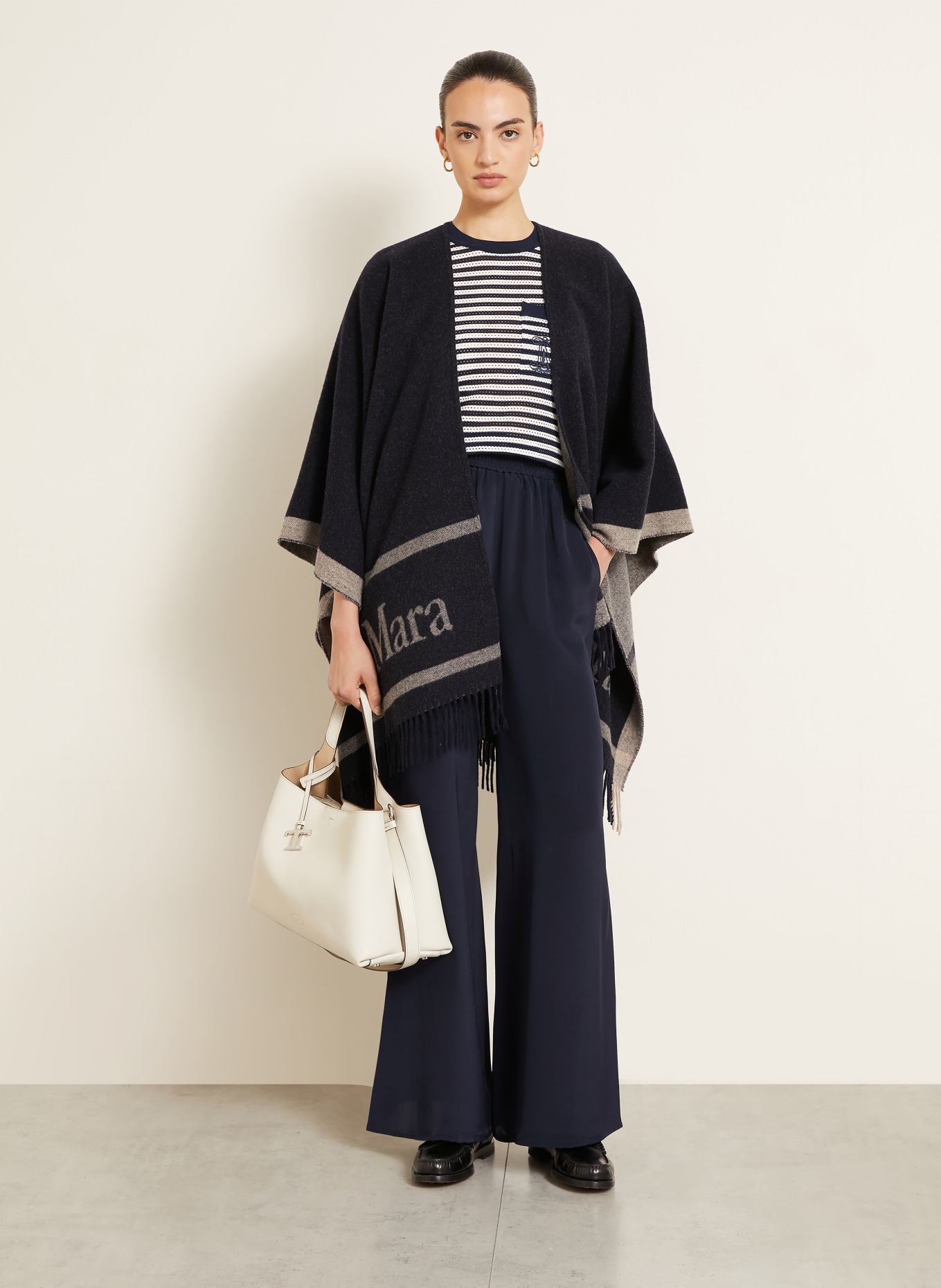 Max Mara Marlenehose VOLONTA aus Seide: DUNKELBLAU
