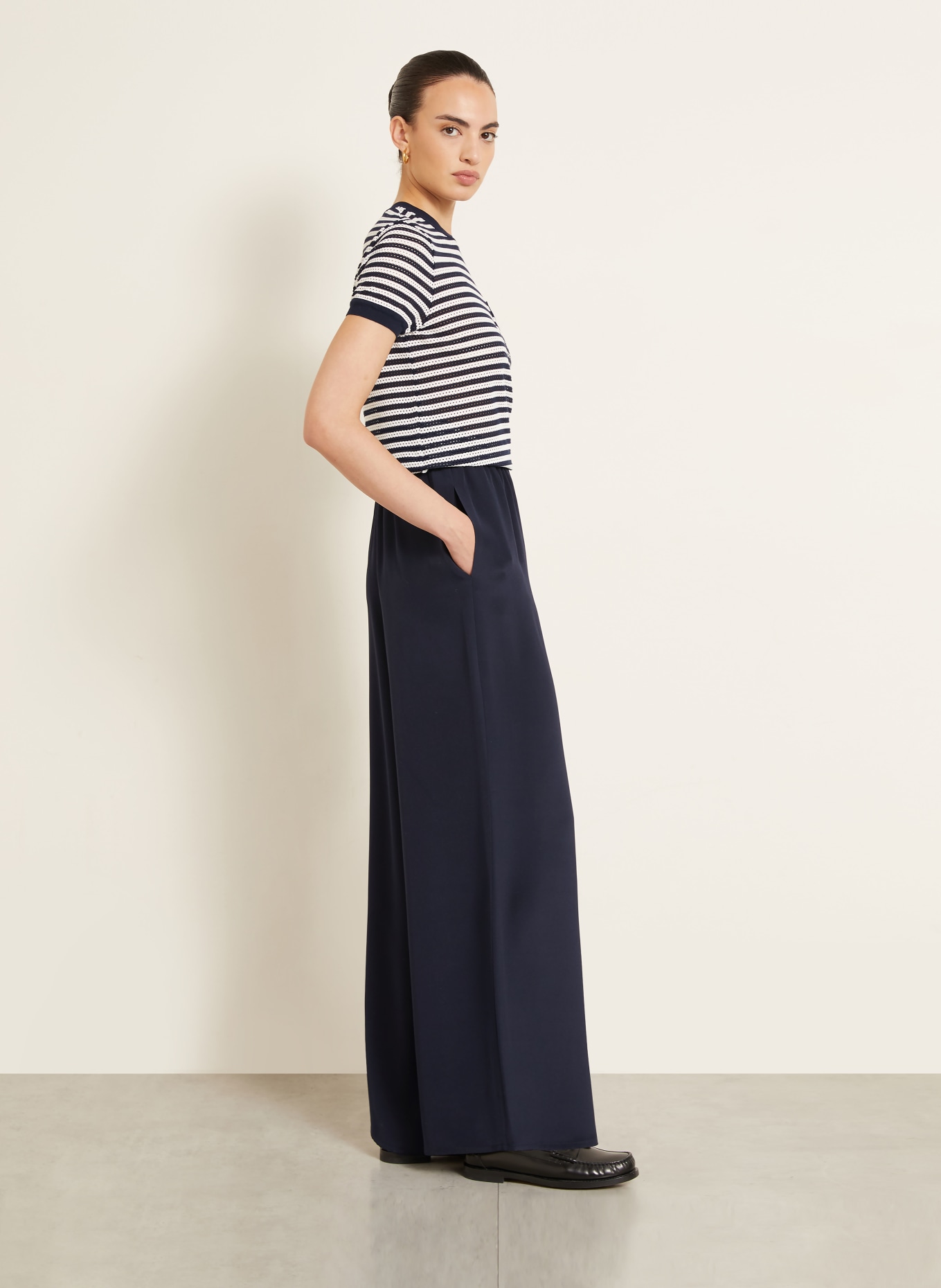 Max Mara Marlenehose VOLONTA aus Seide: DUNKELBLAU