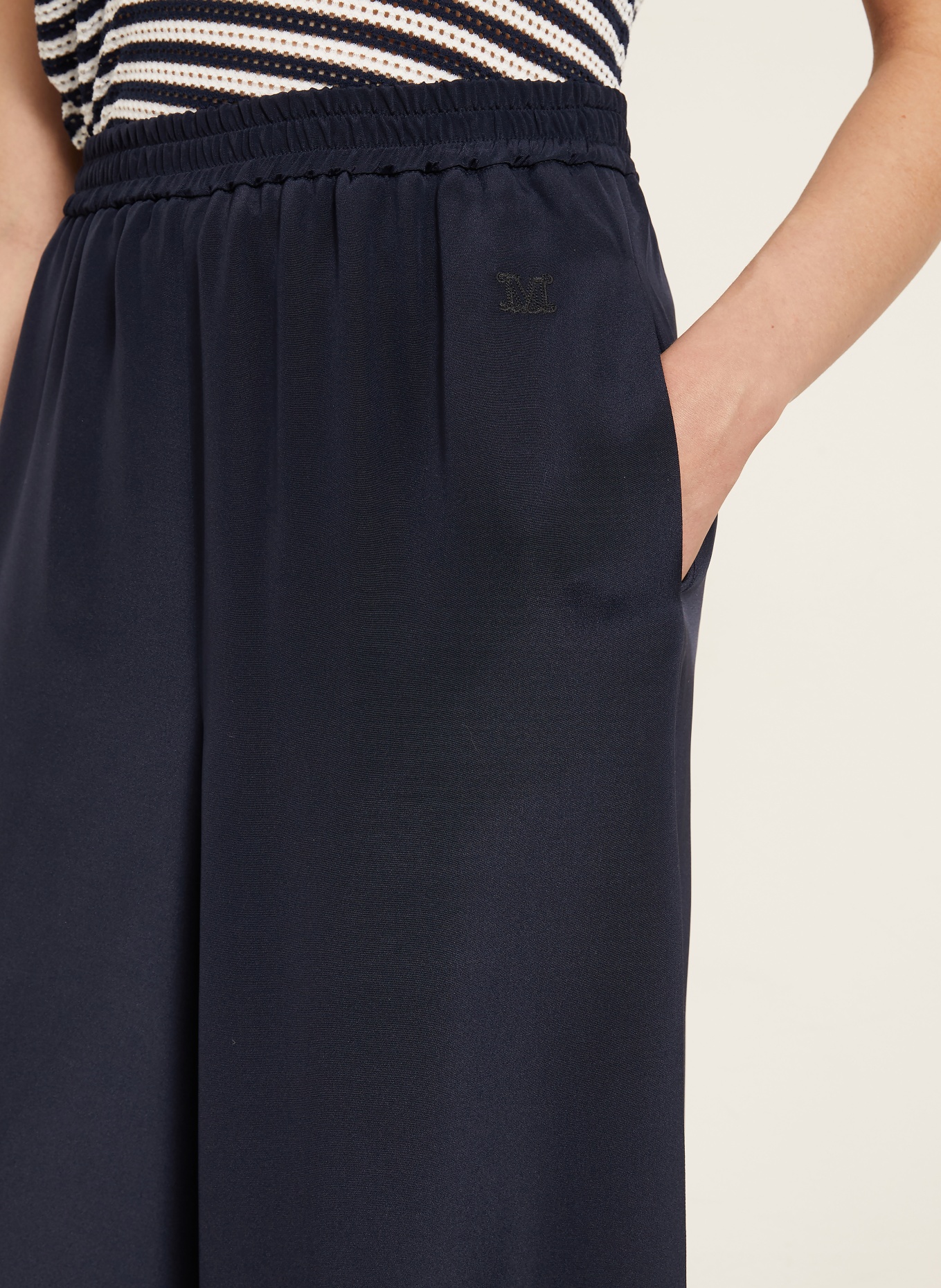 Max Mara Marlenehose VOLONTA aus Seide: DUNKELBLAU