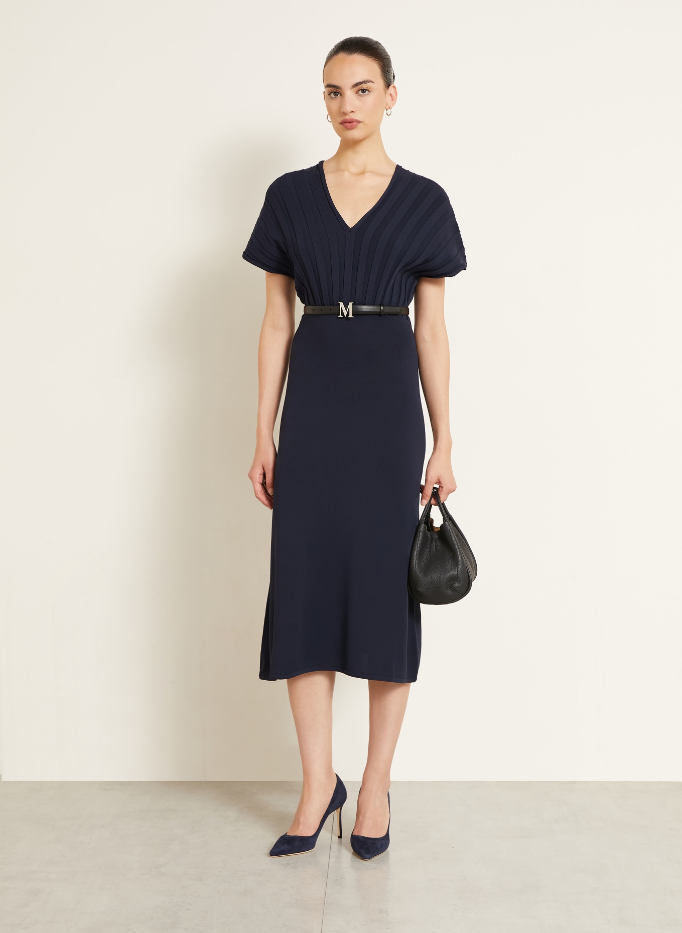 Max Mara Strickkleid SERIO: DUNKELBLAU