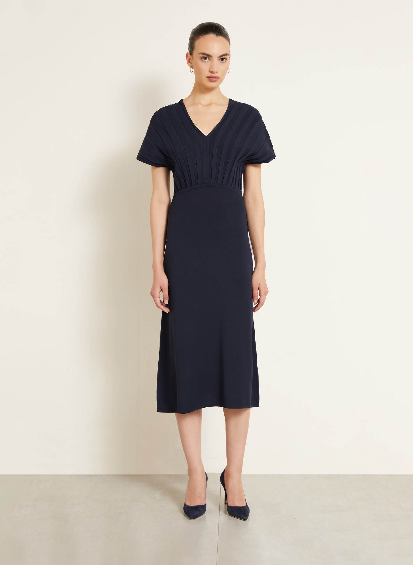 Max Mara Strickkleid SERIO: DUNKELBLAU