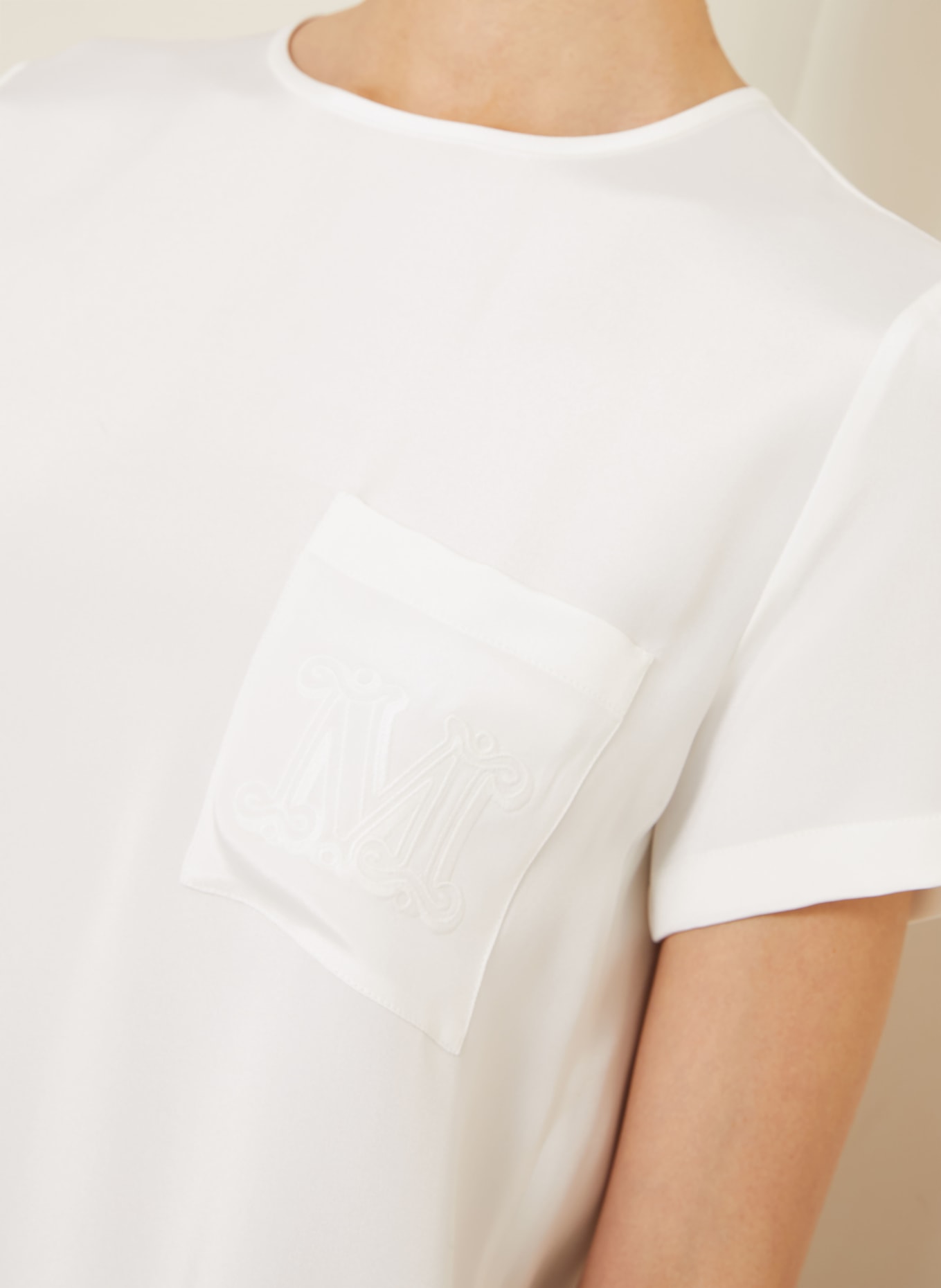 Max Mara Blusenshirt PAGANO aus Seide: WEISS