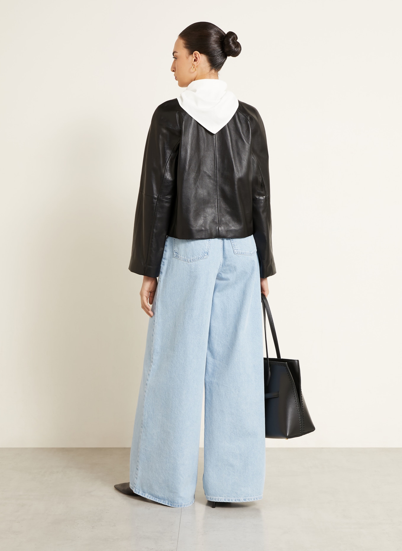 Max Mara Leather Jacket BOUQUET: BLACK